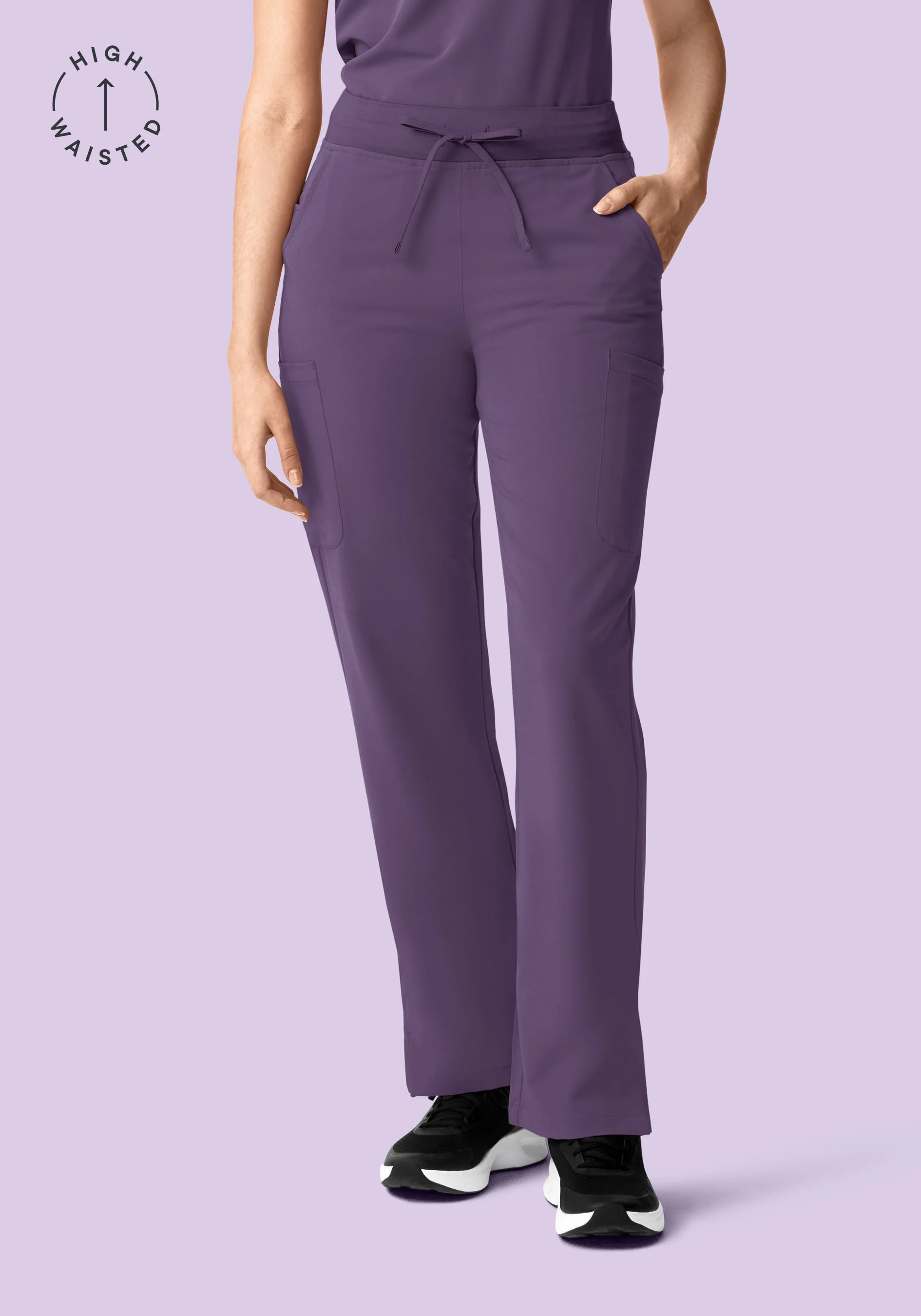 11 Pocket High Waisted Cargos Dewberry - Image 4