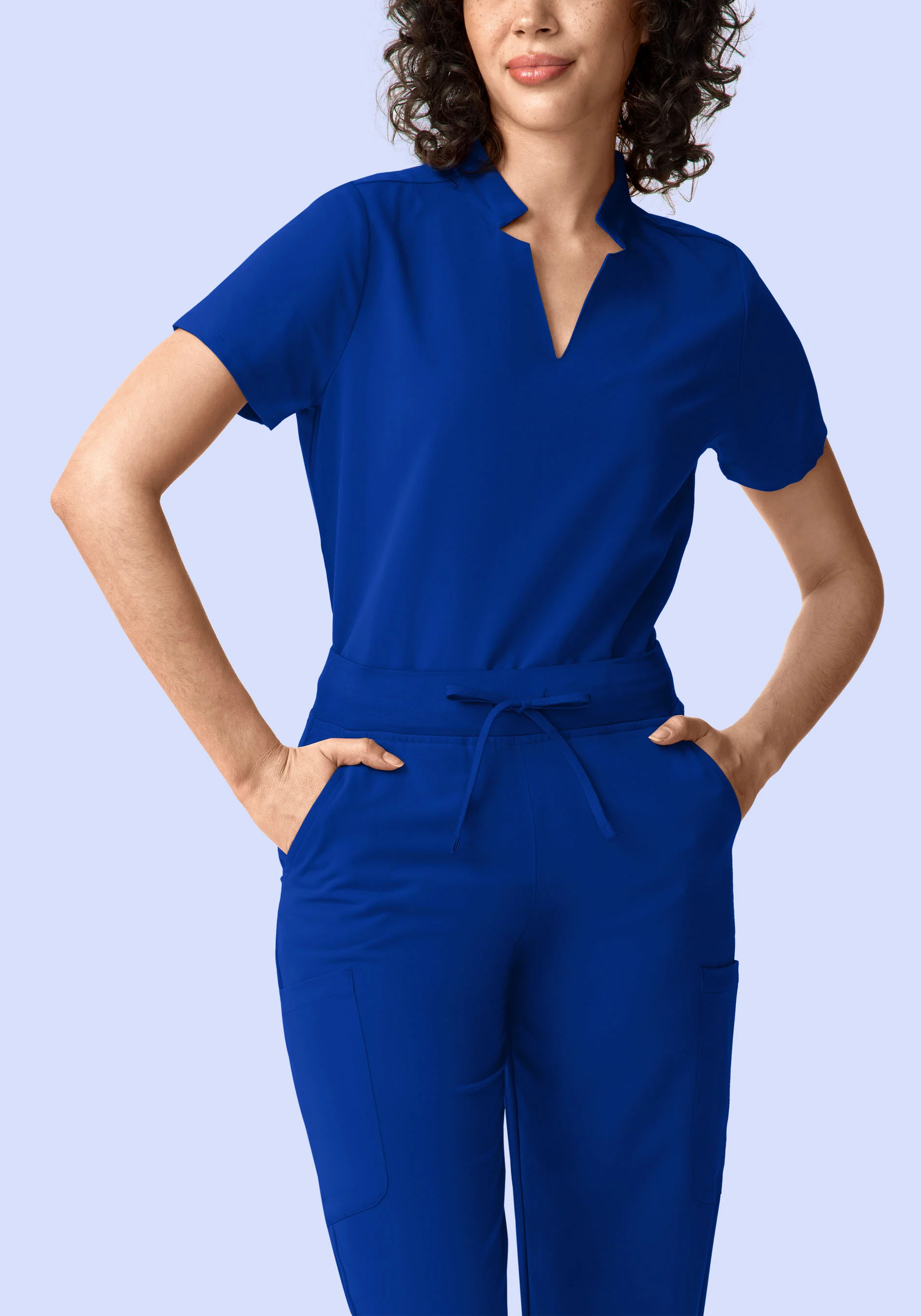 11 Pocket High Waisted Cargos Galaxy Blue - Image 3