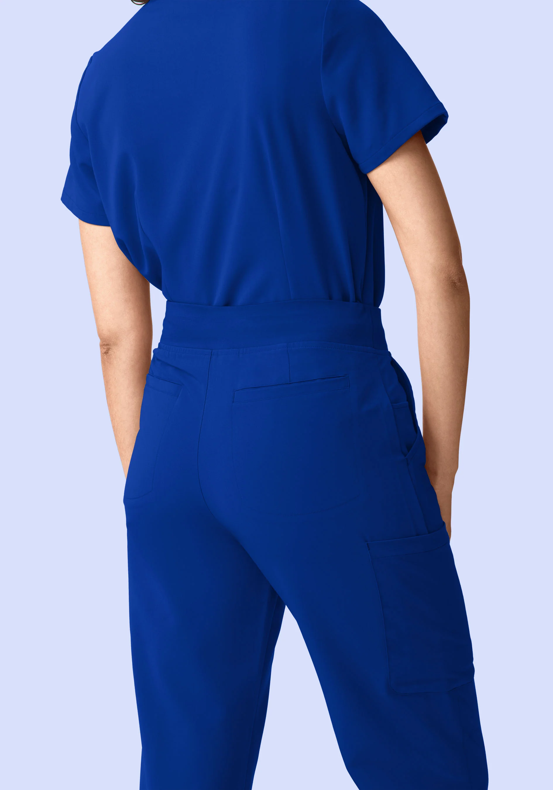 11 Pocket High Waisted Cargos Galaxy Blue - Image 4