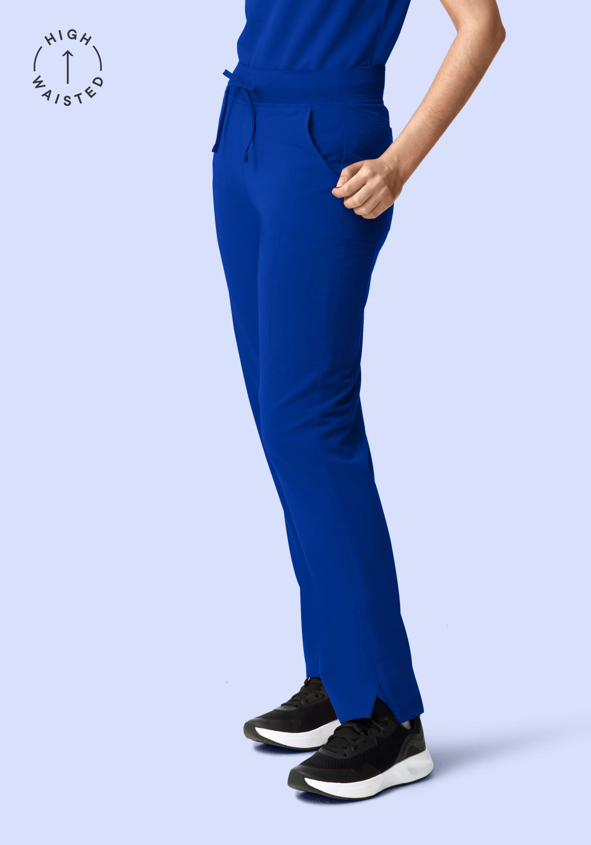 11 Pocket High Waisted Cargos Galaxy Blue - Image 6