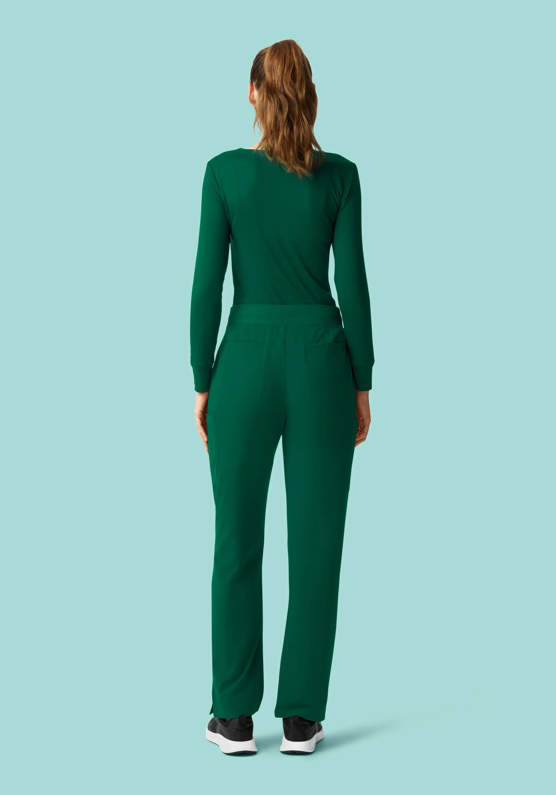 11 Pocket High Waisted Cargos Hunter Green - Image 6