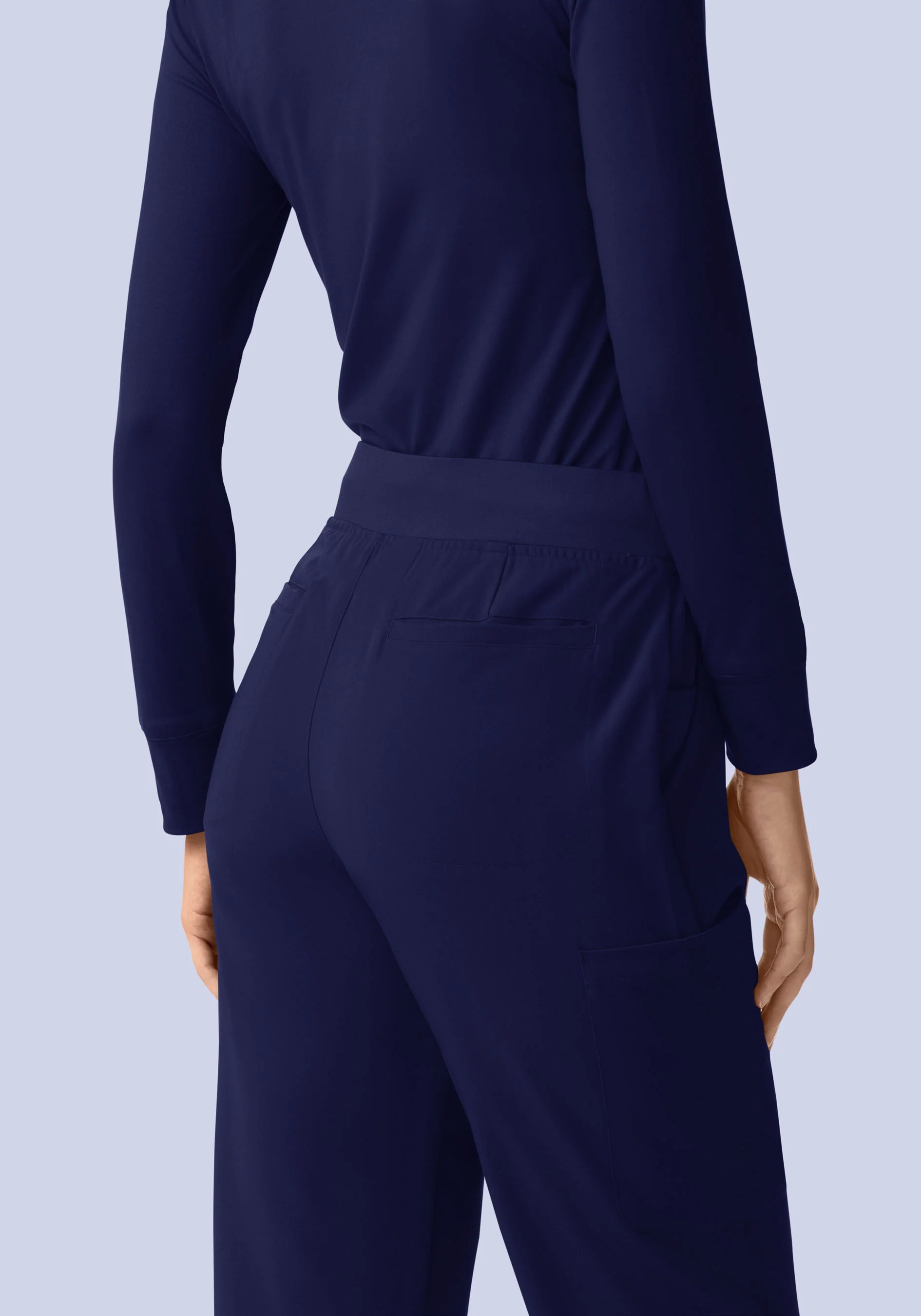 11 Pocket High Waisted Cargos Navy - Image 4
