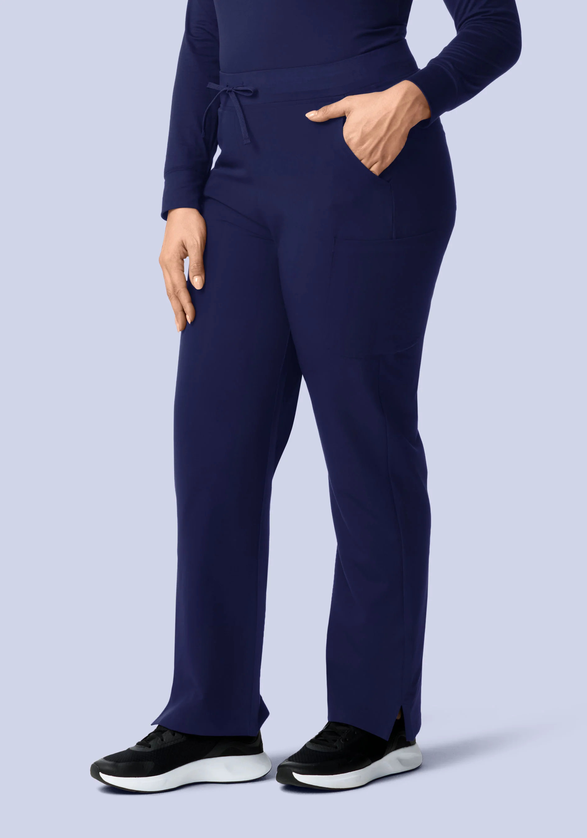 11 Pocket High Waisted Cargos Navy - Image 5