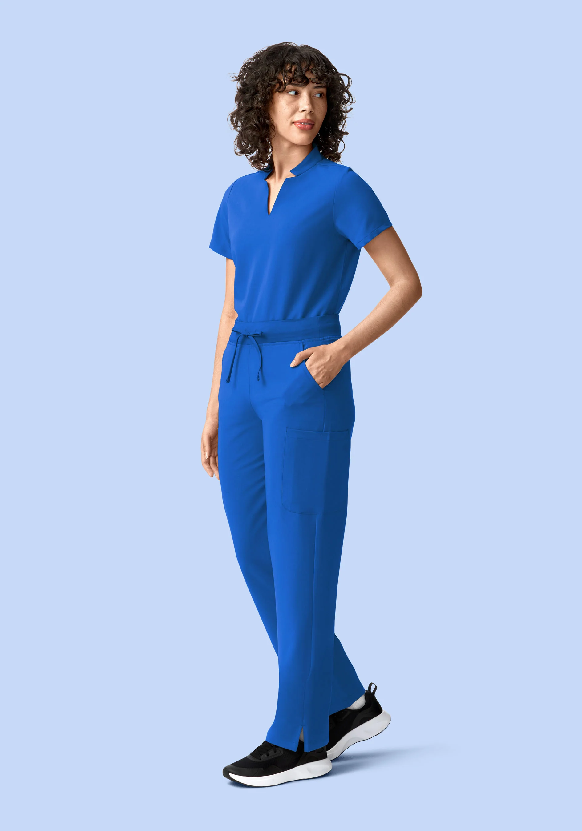 11 Pocket High Waisted Cargos Royal Blue - Image 5