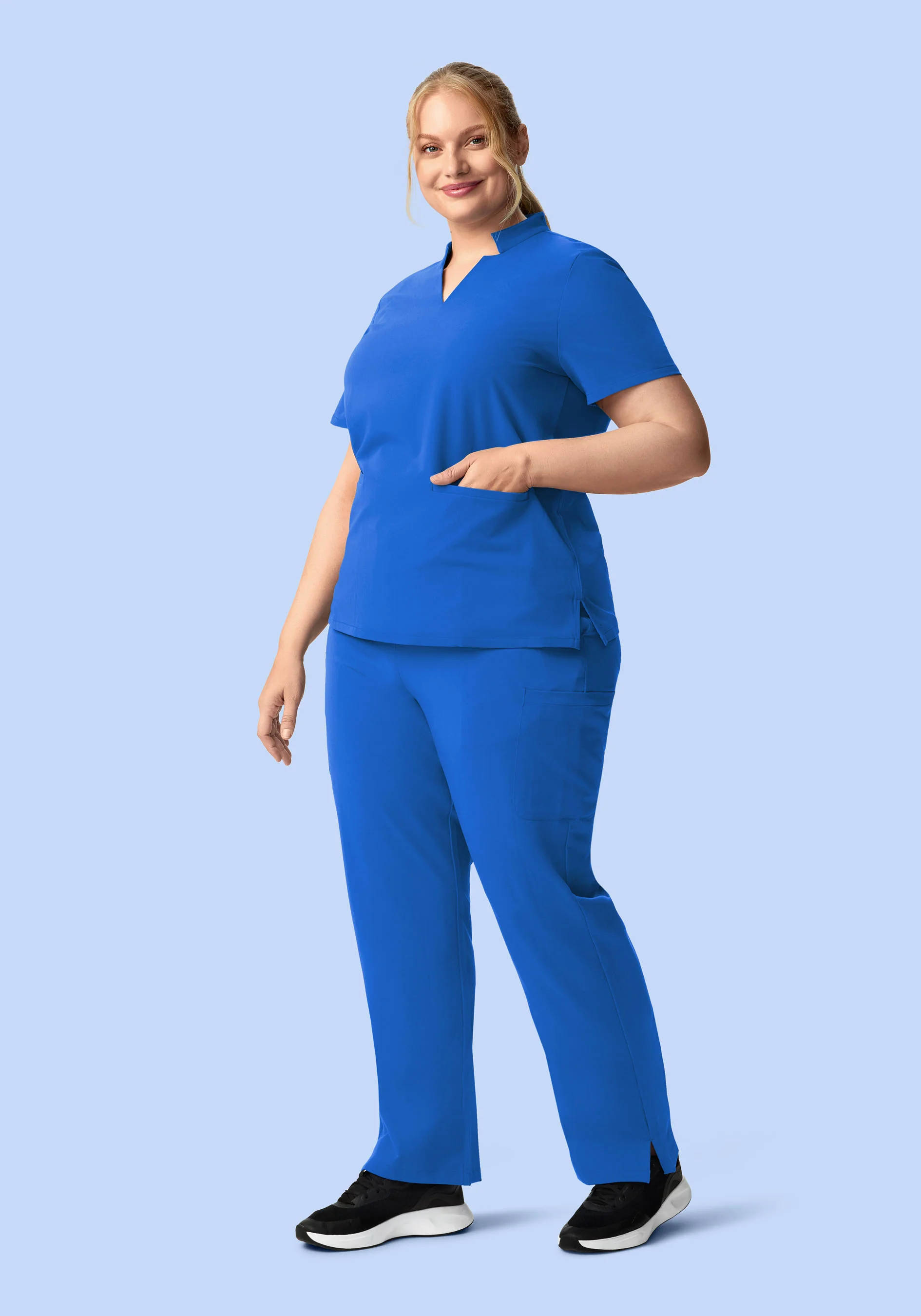 11 Pocket High Waisted Cargos Royal Blue - Image 6
