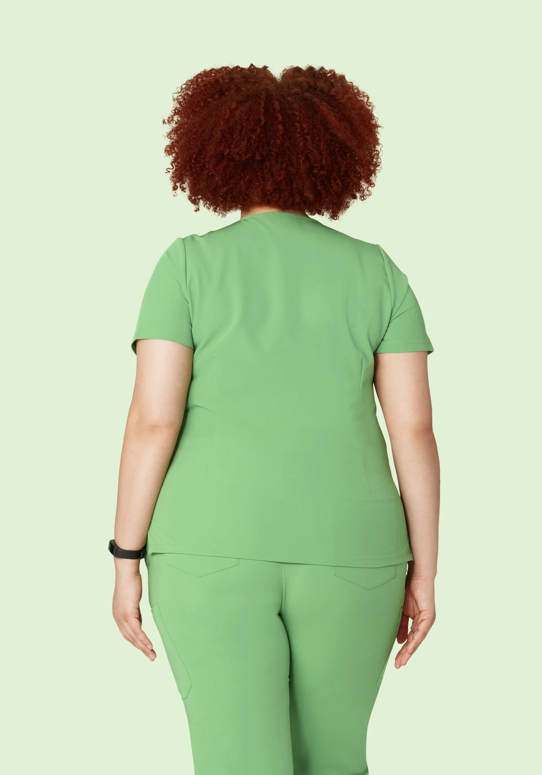 5 Pocket Notch Neck Top Aloe - Image 9
