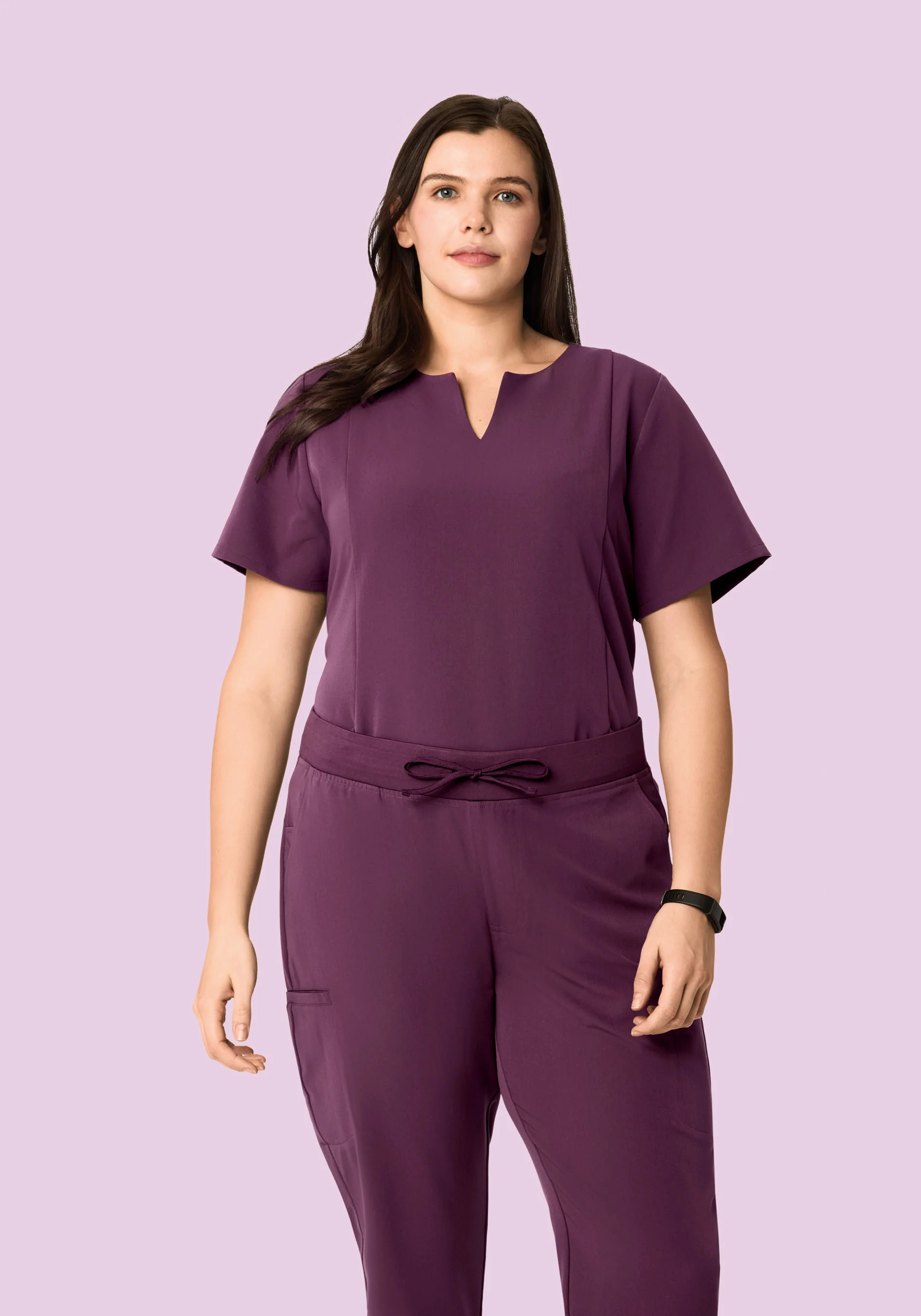 5 Pocket Notch Neck Top Bordeaux - Image 5