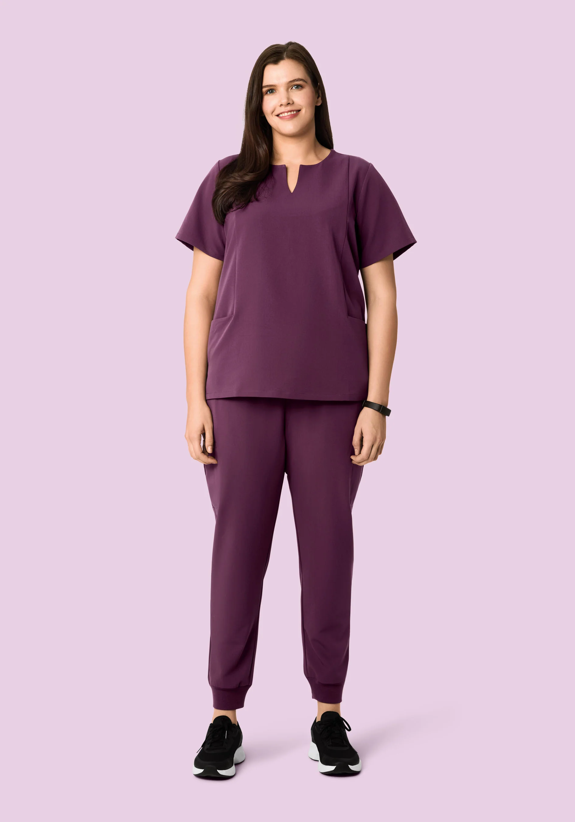 5 Pocket Notch Neck Top Bordeaux - Image 6
