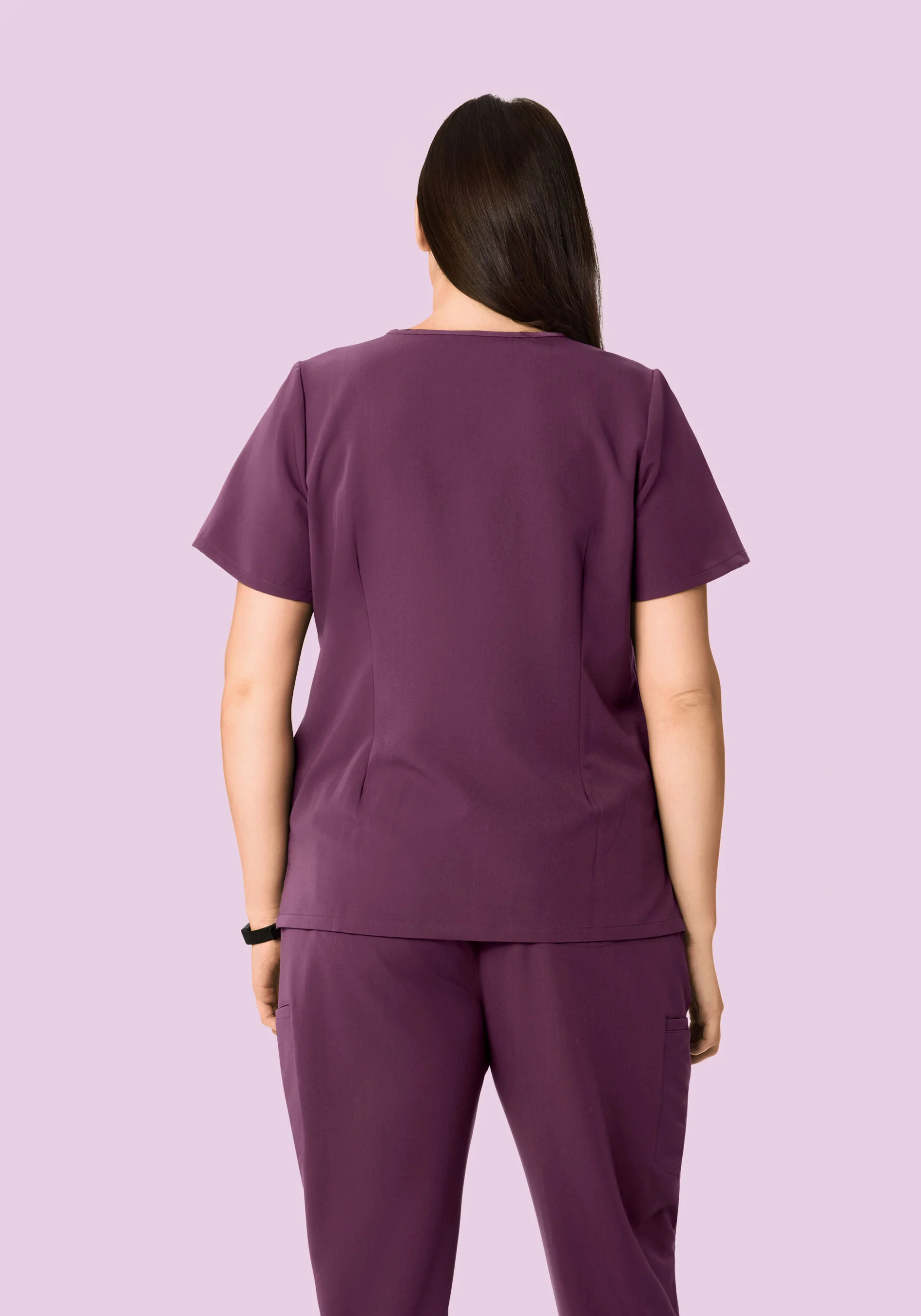 5 Pocket Notch Neck Top Bordeaux - Image 7