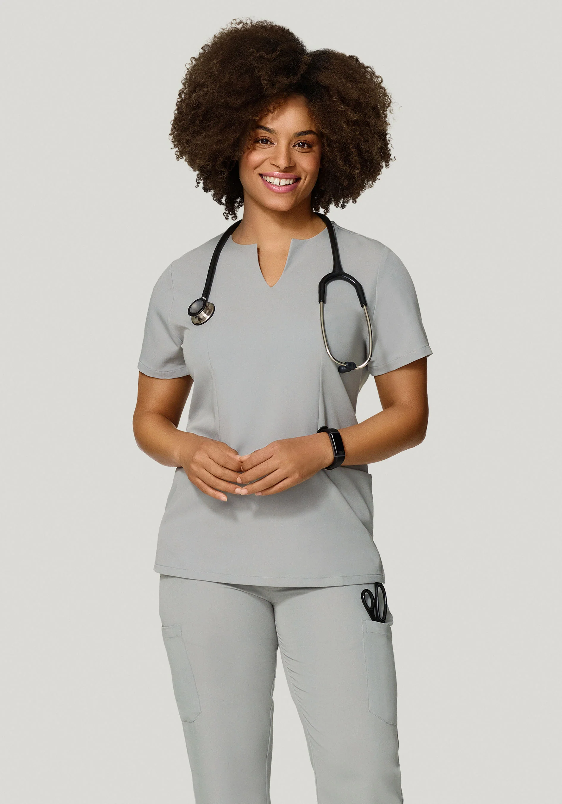 5 Pocket Notch Neck Top Cloud - Image 3
