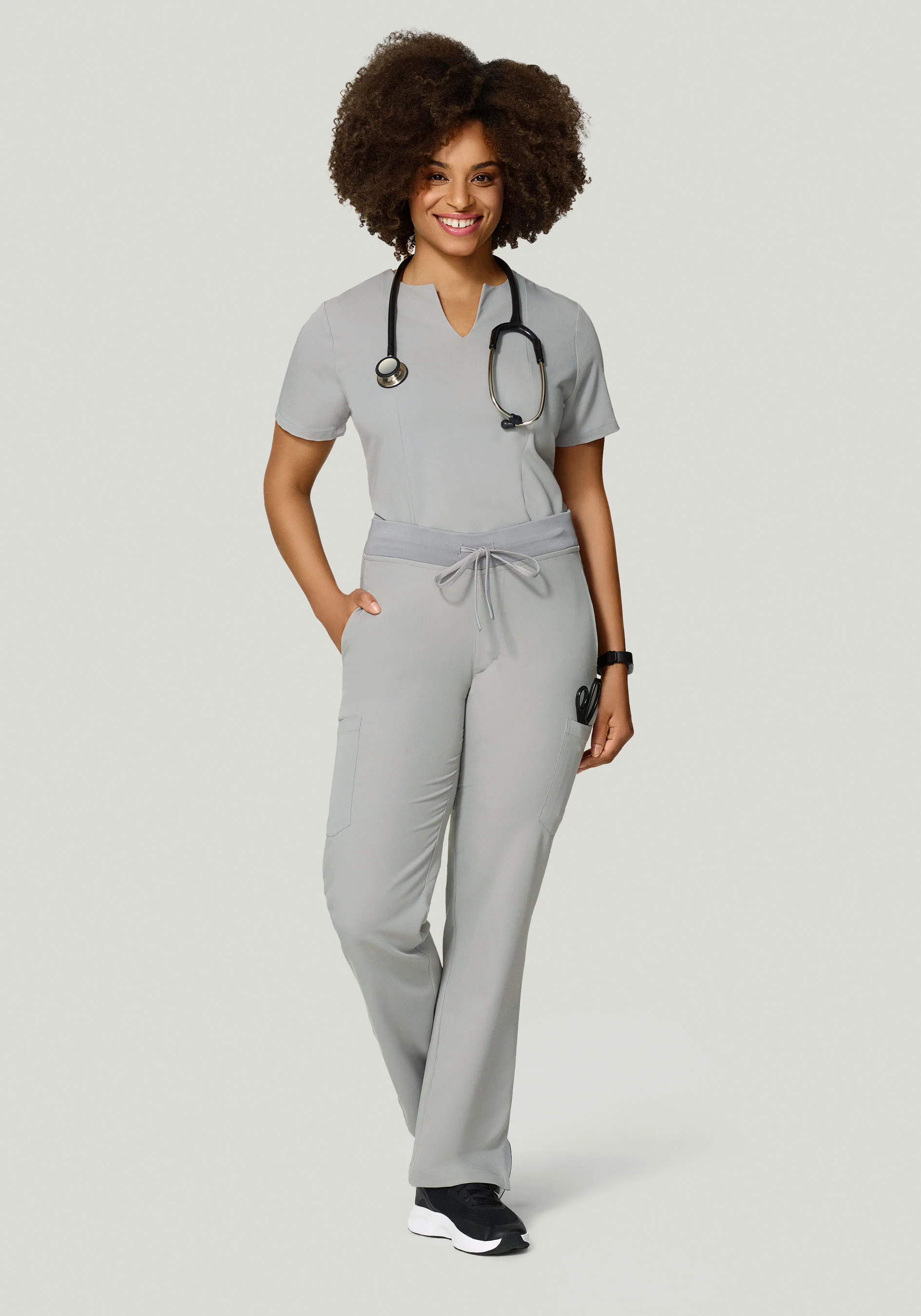 5 Pocket Notch Neck Top Cloud - Image 4