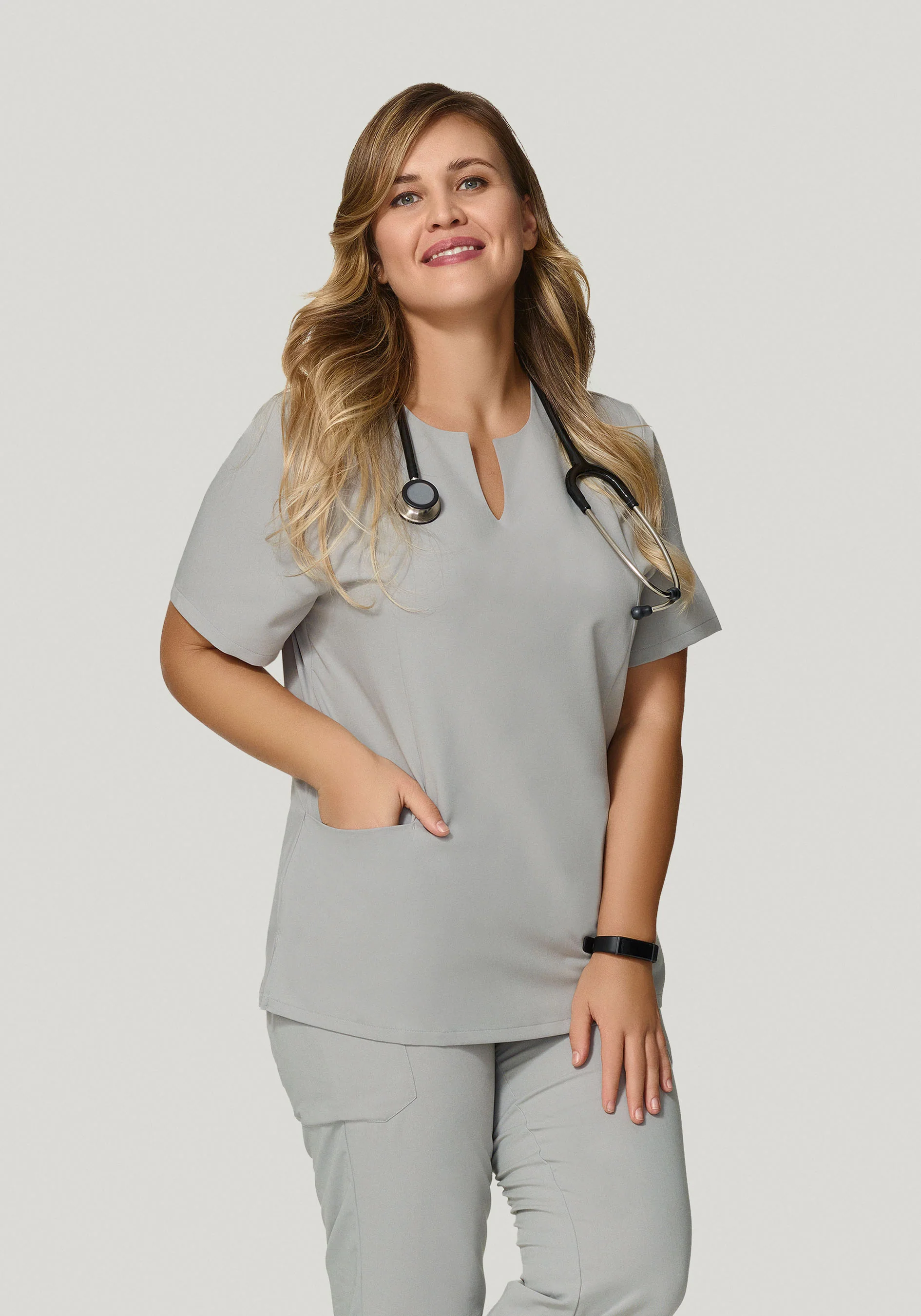 5 Pocket Notch Neck Top Cloud - Image 5