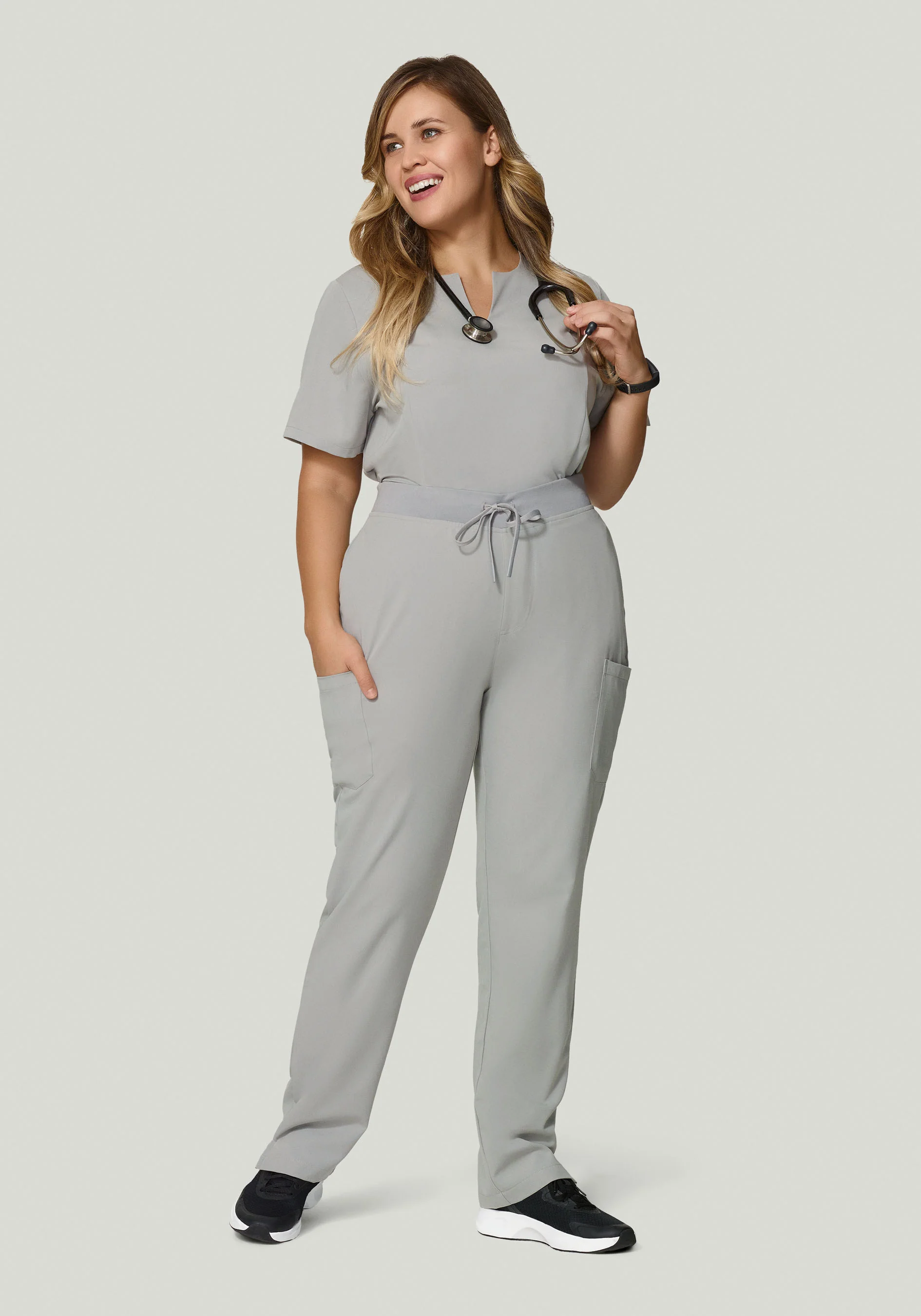 5 Pocket Notch Neck Top Cloud - Image 7