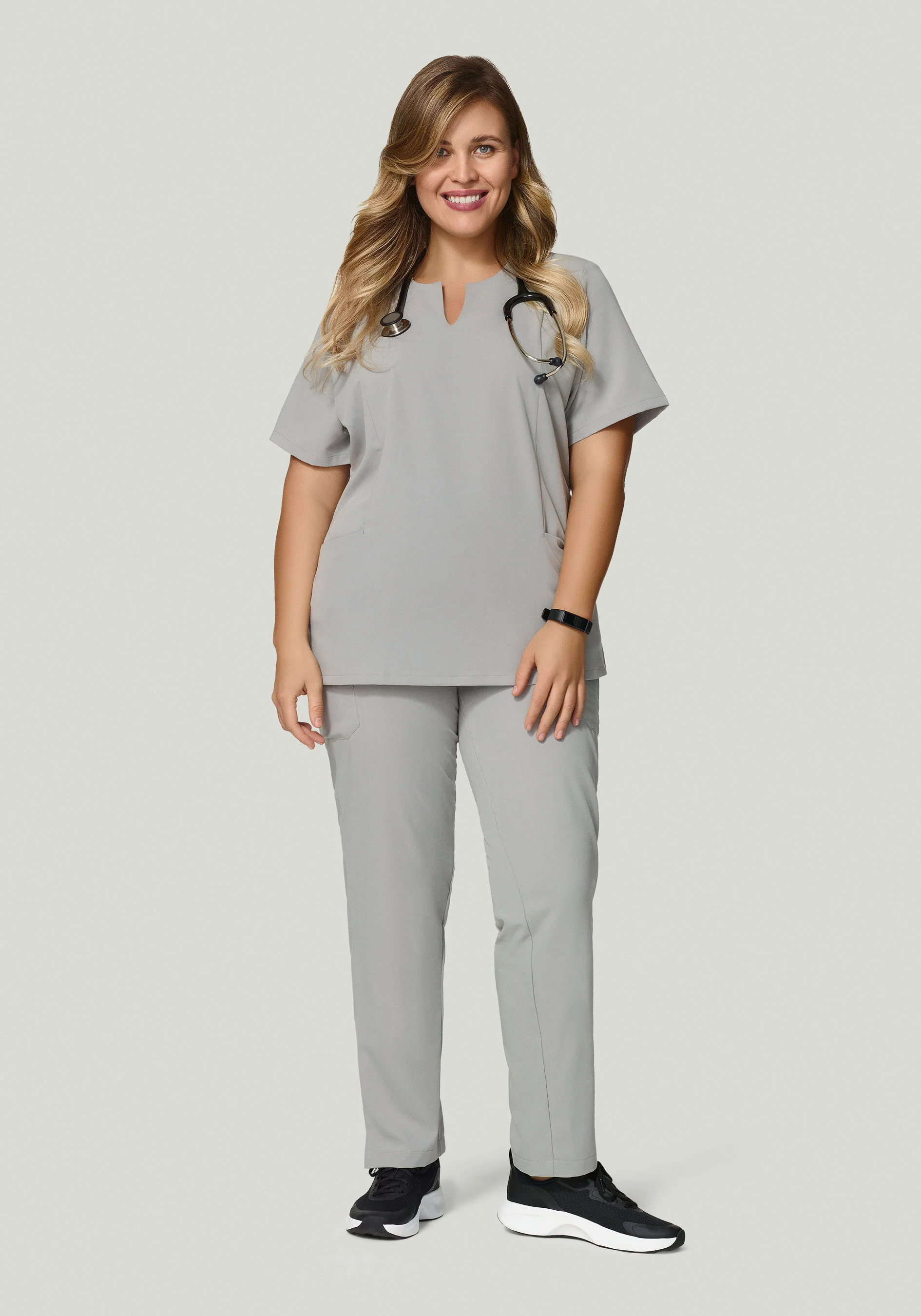 5 Pocket Notch Neck Top Cloud - Image 8
