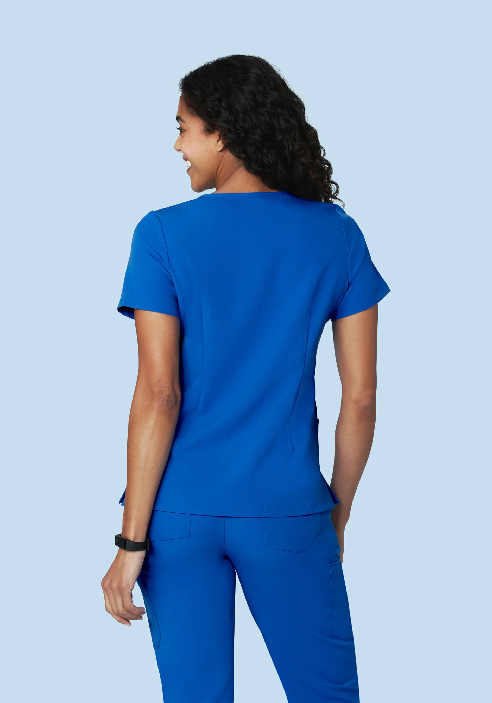 5 Pocket Notch Neck Top Cobalt - Image 4