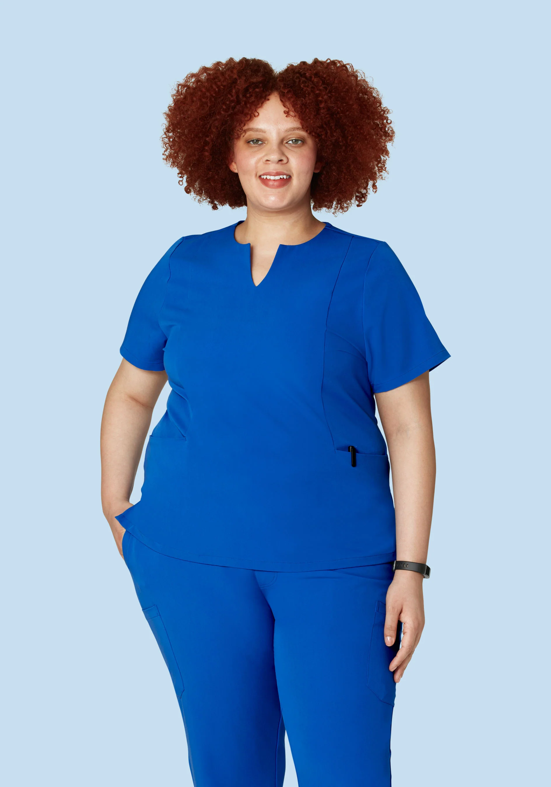 5 Pocket Notch Neck Top Cobalt - Image 5