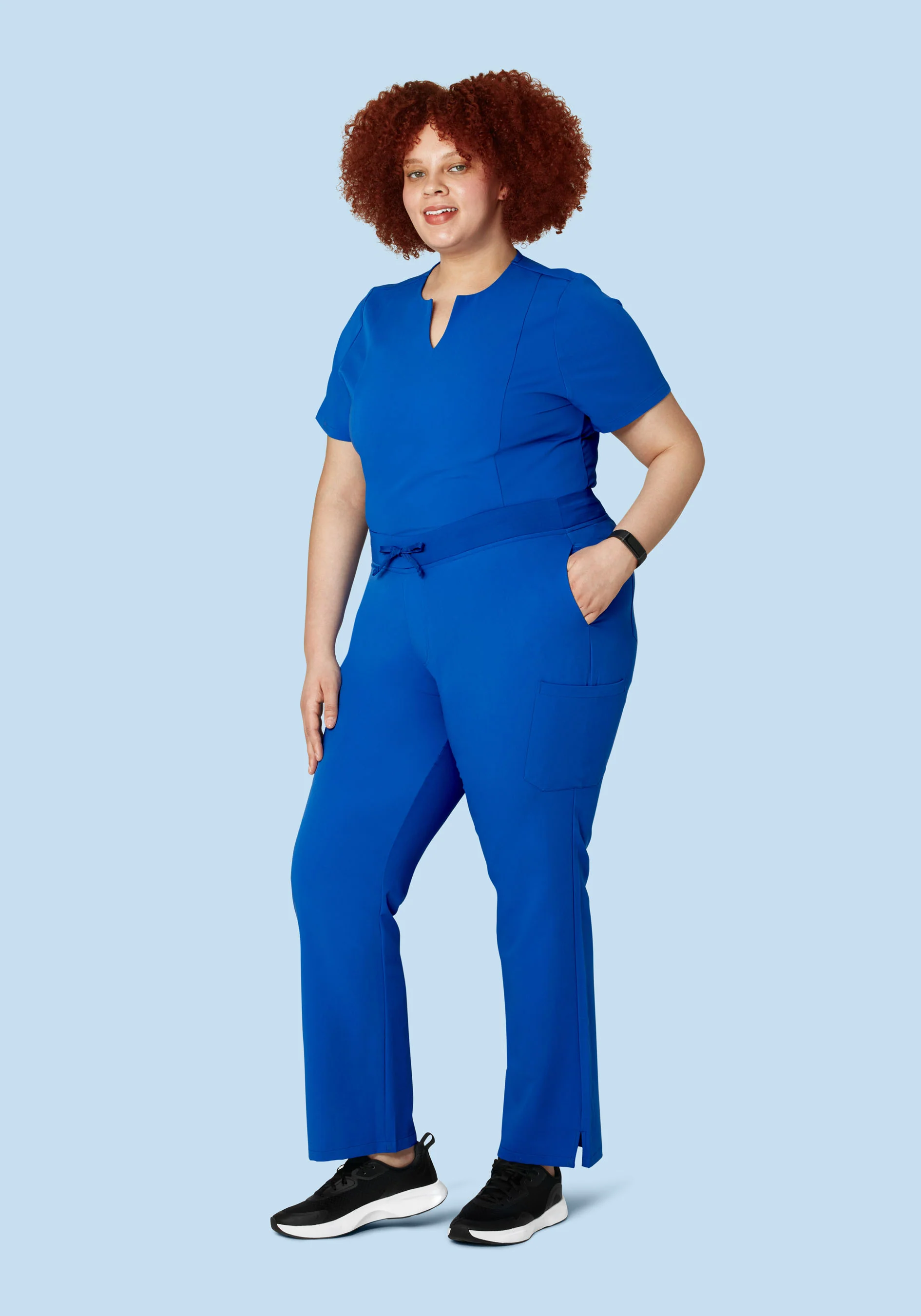 5 Pocket Notch Neck Top Cobalt - Image 8
