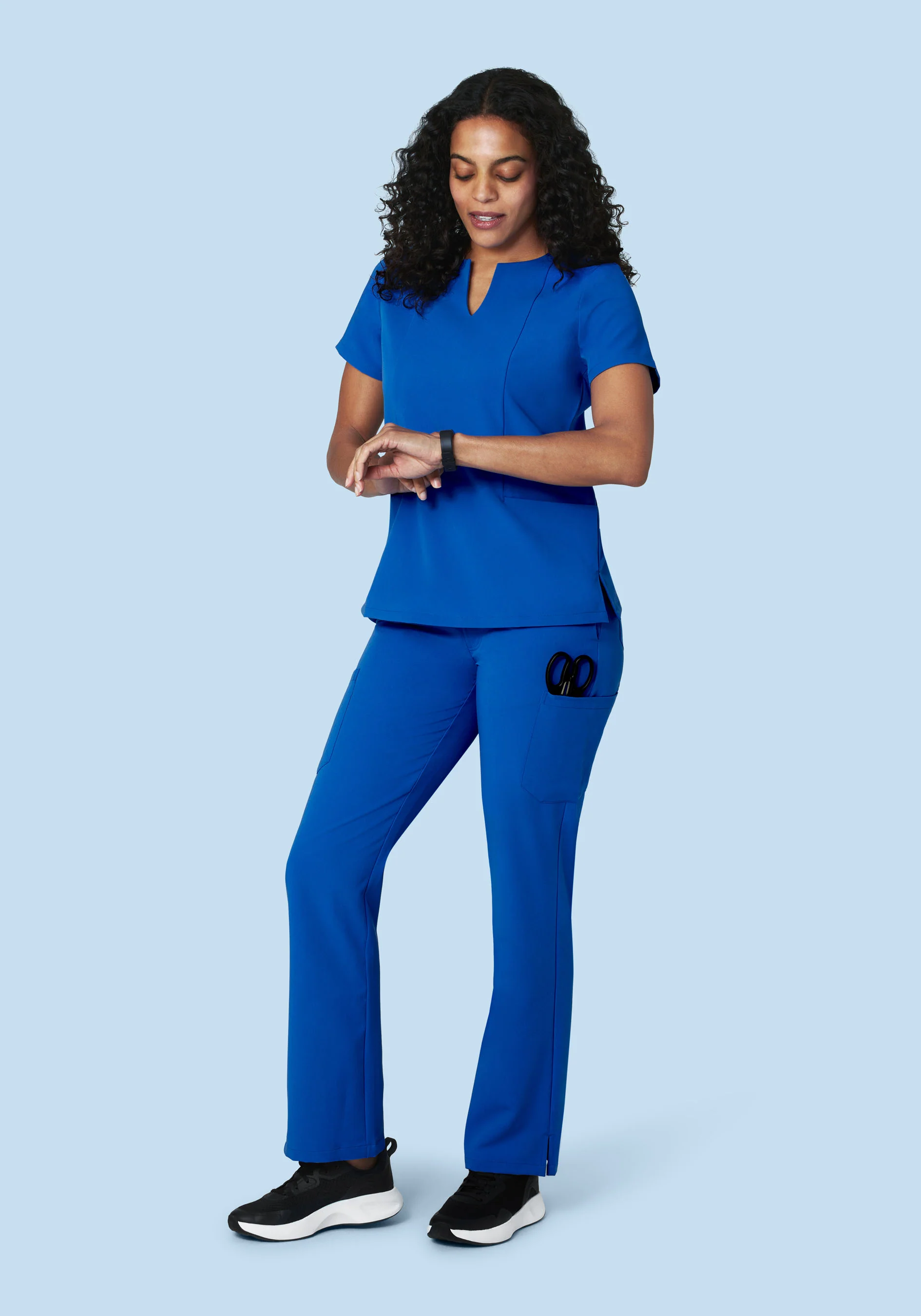 5 Pocket Notch Neck Top Cobalt - Image 9