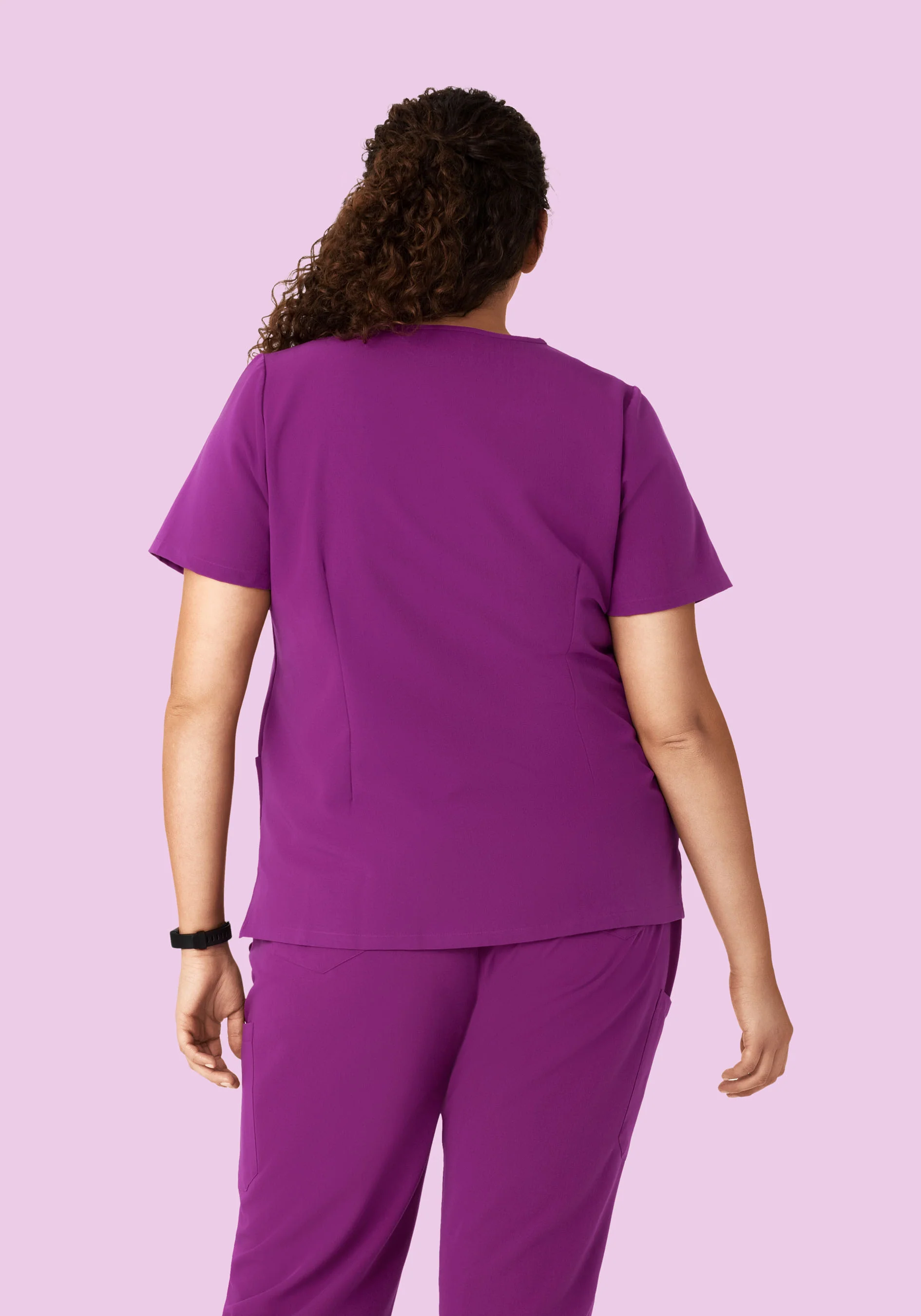 5 Pocket Notch Neck Top Dark Orchid - Image 9