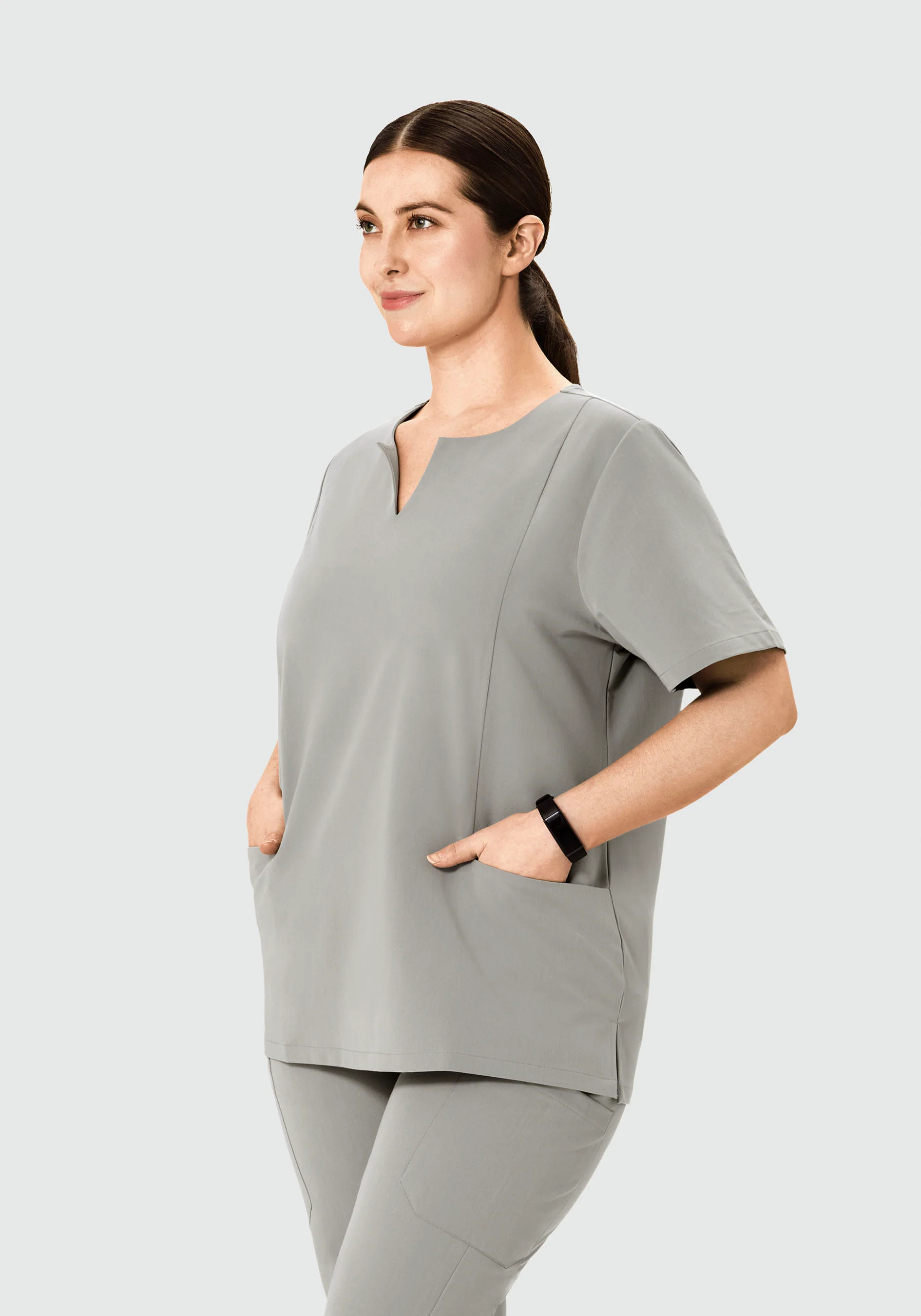 5 Pocket Notch Neck Top Flint - Image 5
