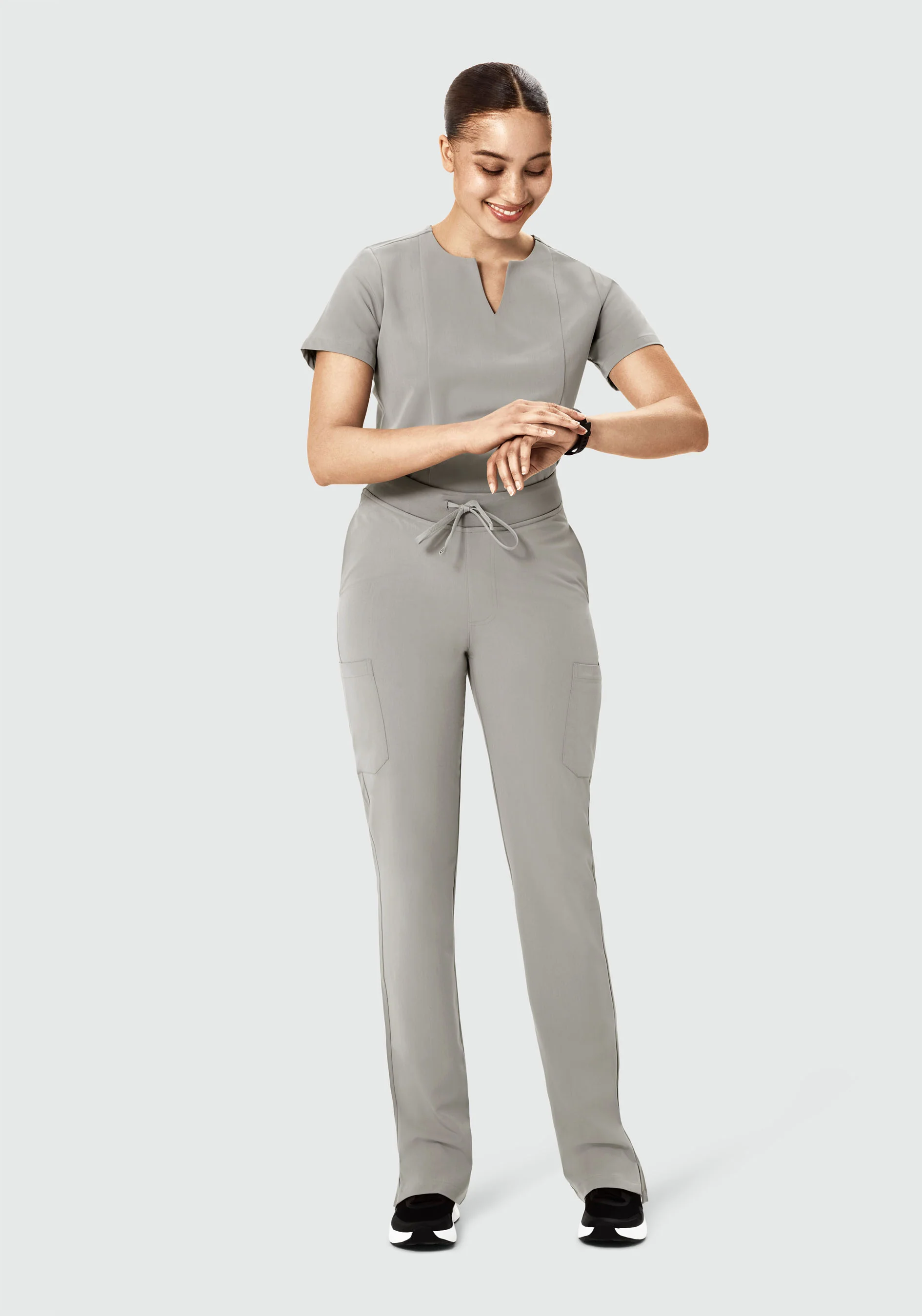 5 Pocket Notch Neck Top Flint - Image 8