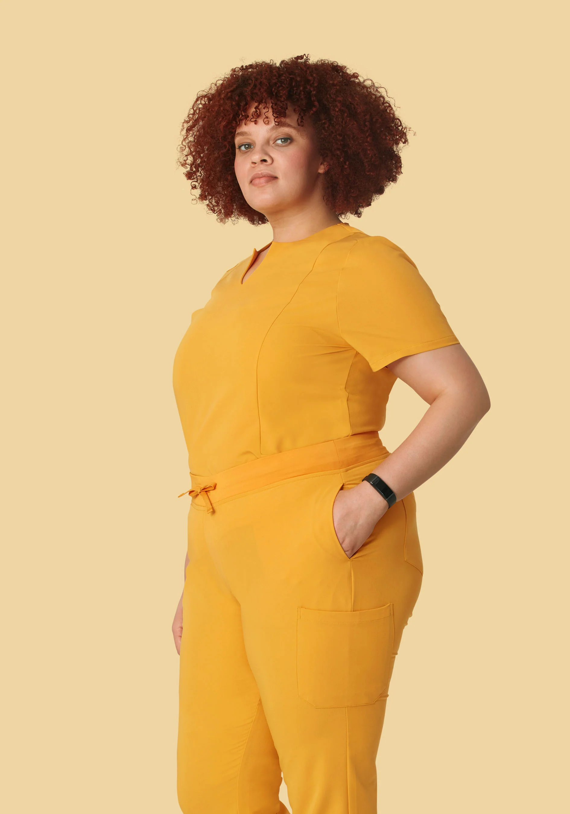 5 Pocket Notch Neck Top Honey - Image 6