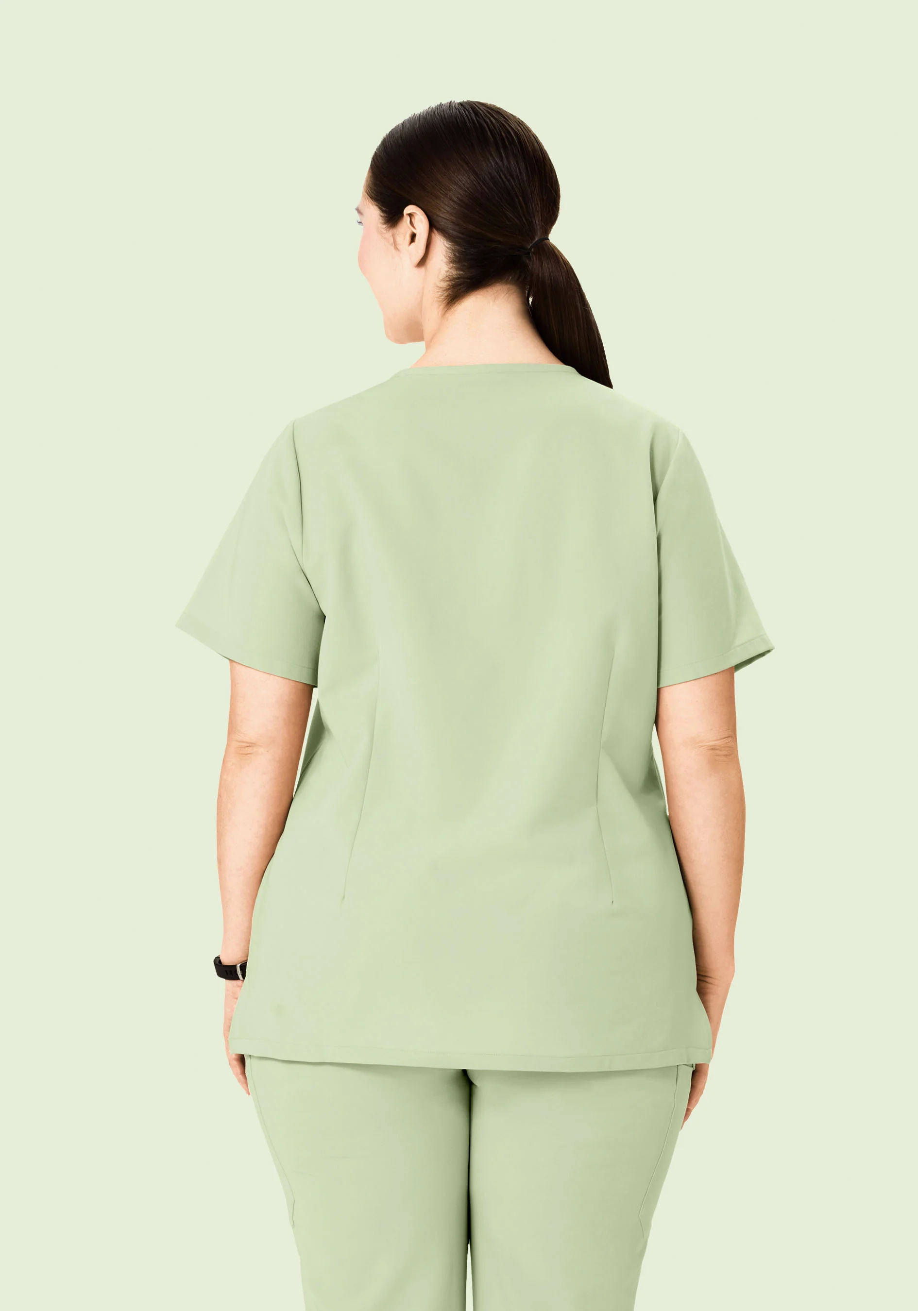 5 Pocket Notch Neck Top Matcha - Image 7