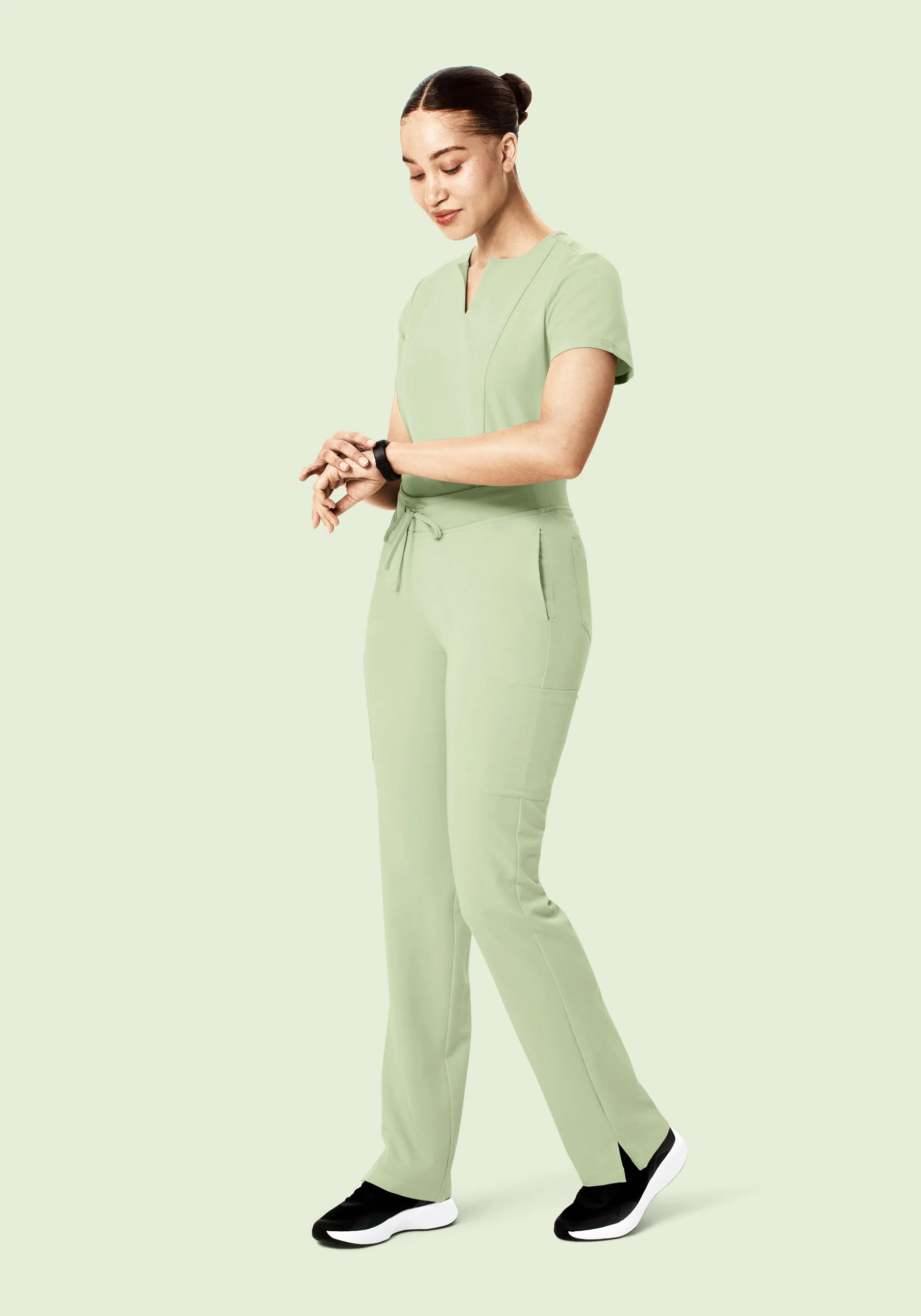 5 Pocket Notch Neck Top Matcha - Image 8