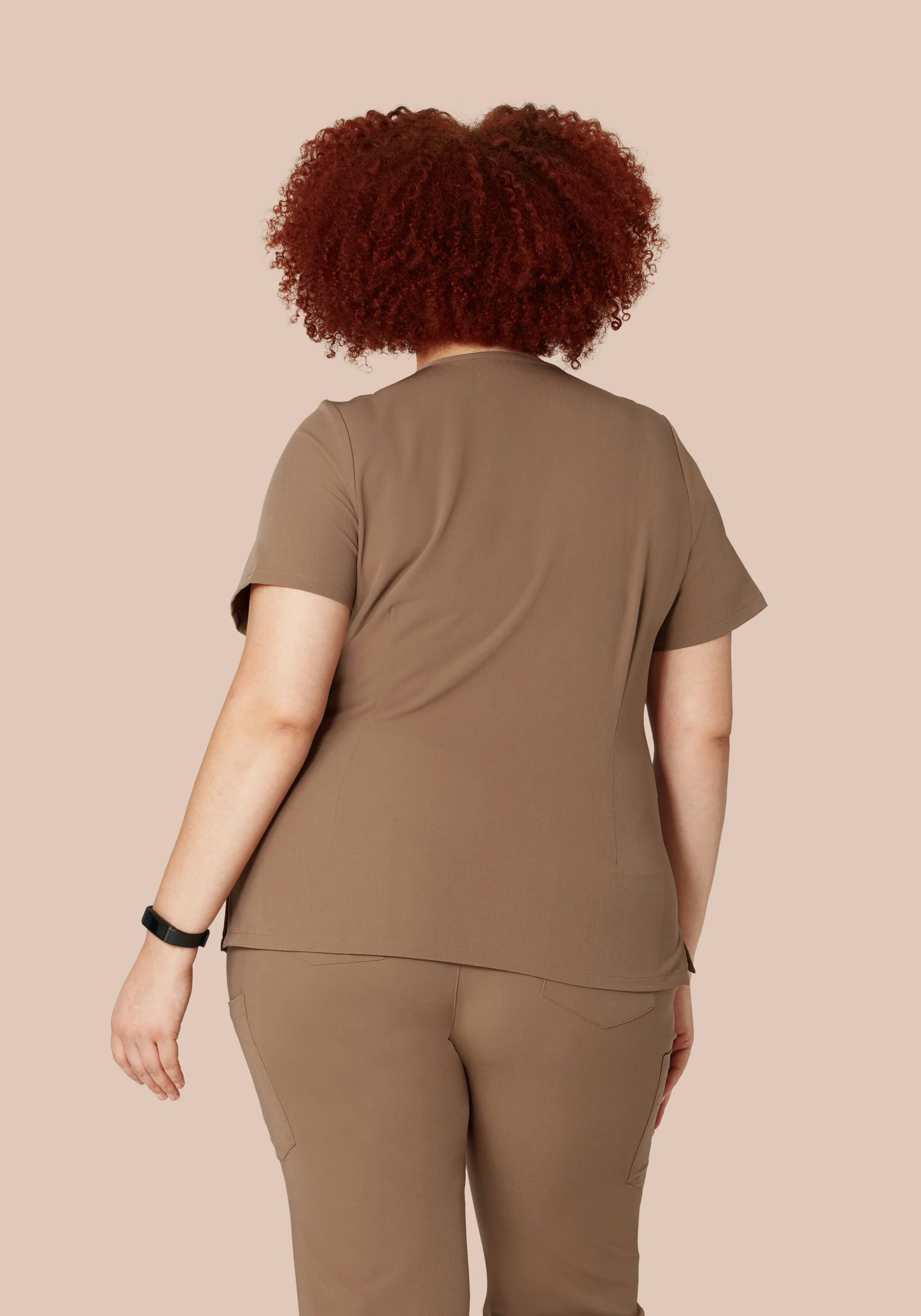 5 Pocket Notch Neck Top Mocha - Image 8