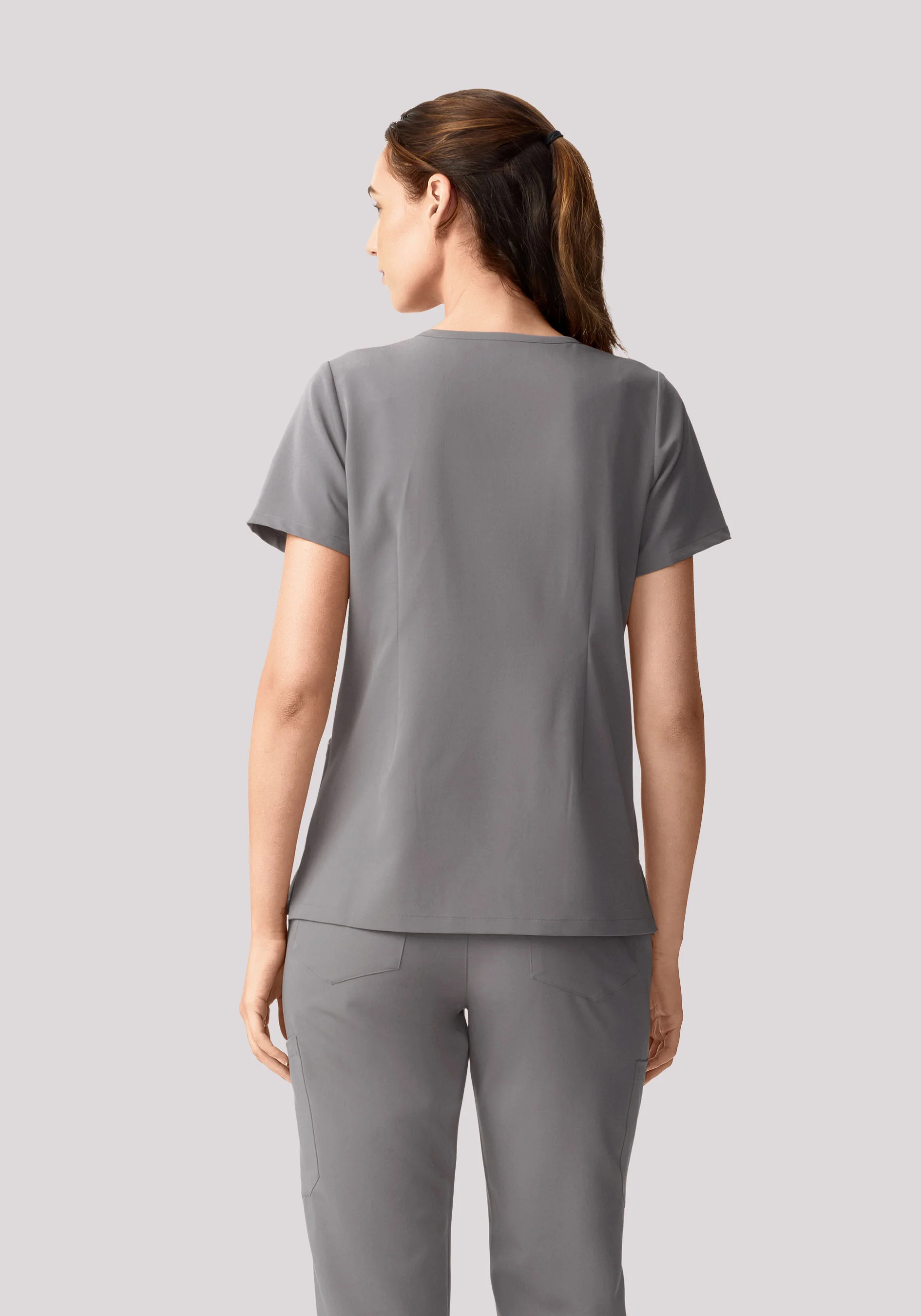 5 Pocket Notch Neck Top Oslo Gray - Image 4