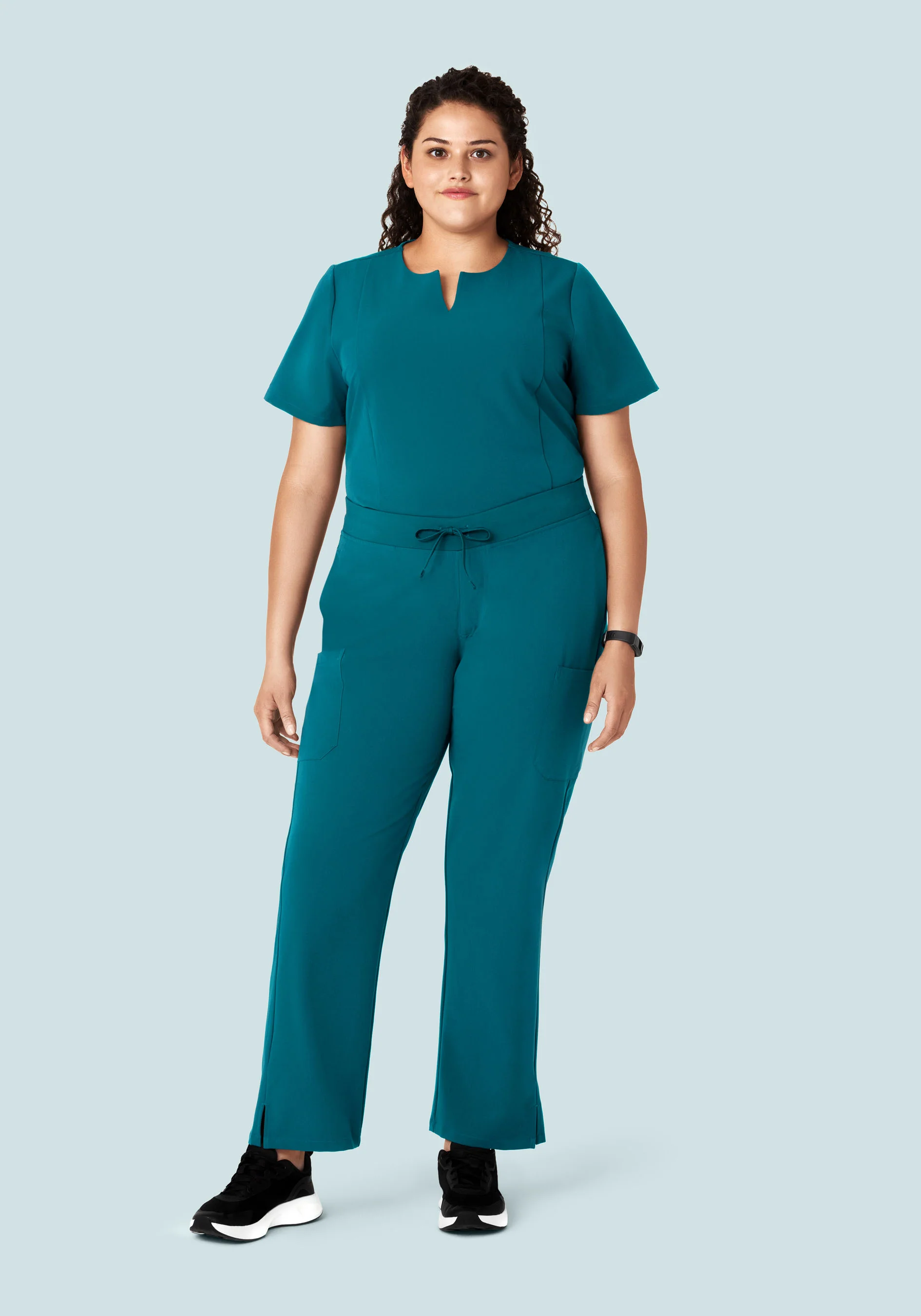 5 Pocket Notch Neck Top Peacock - Image 7