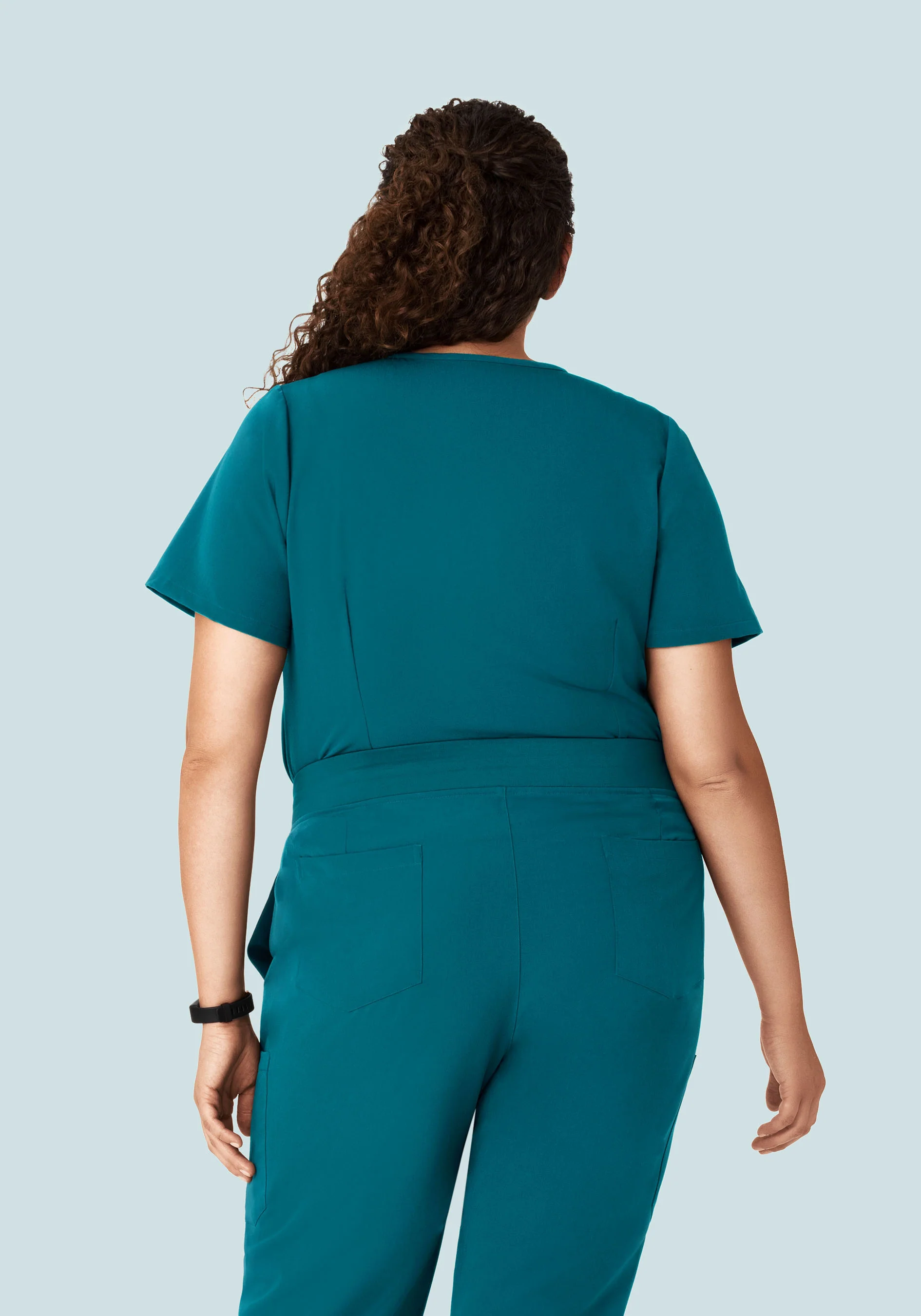 5 Pocket Notch Neck Top Peacock - Image 9