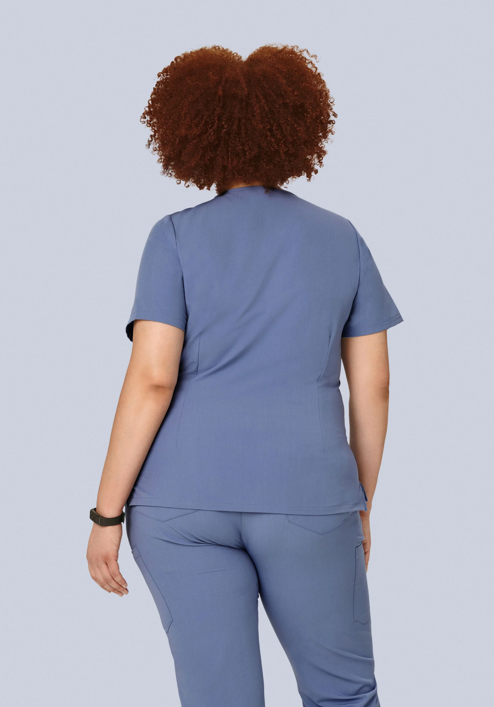 5 Pocket Notch Neck Top Periwinkle - Image 8