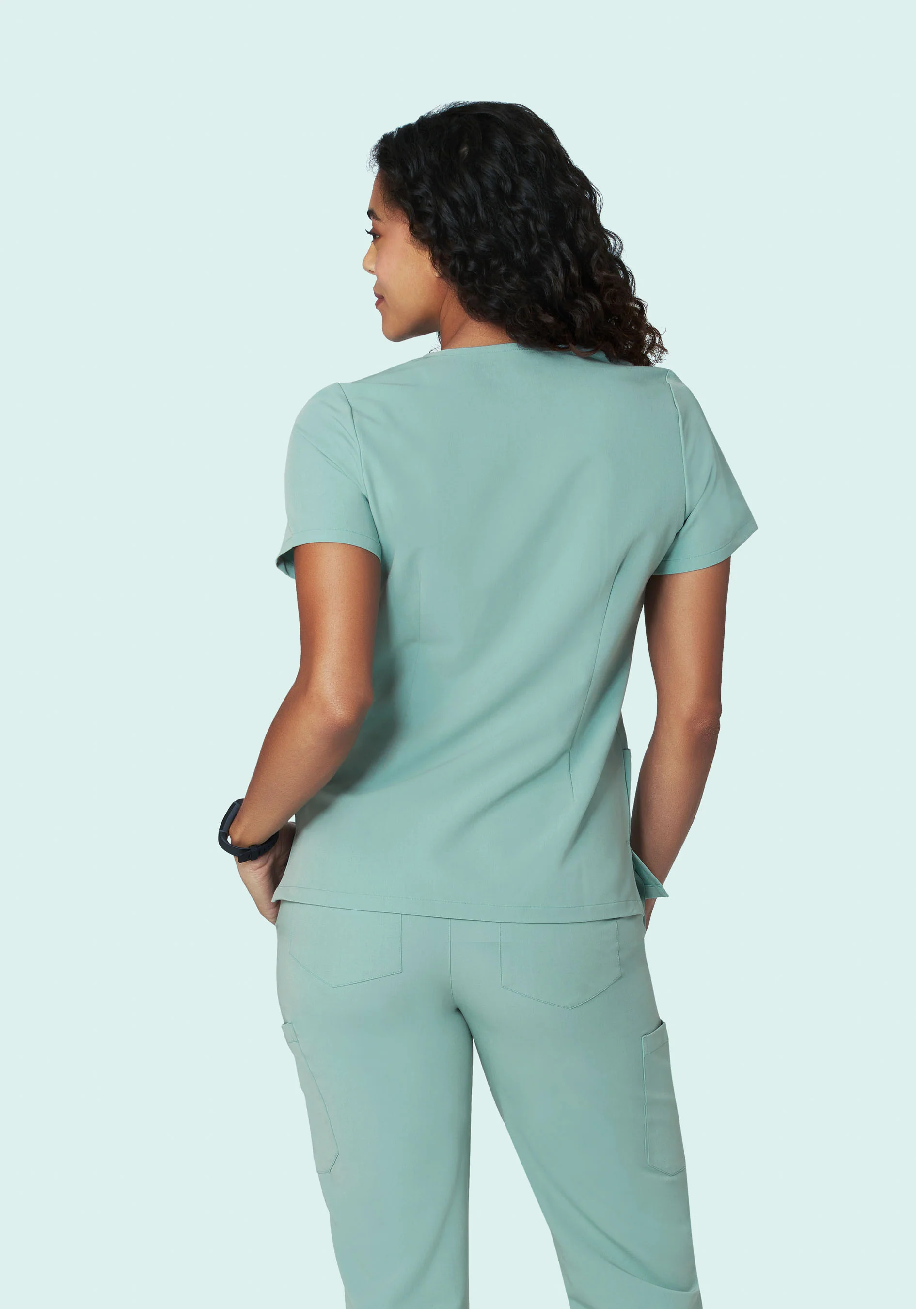 5 Pocket Notch Neck Top Tourmaline - Image 5