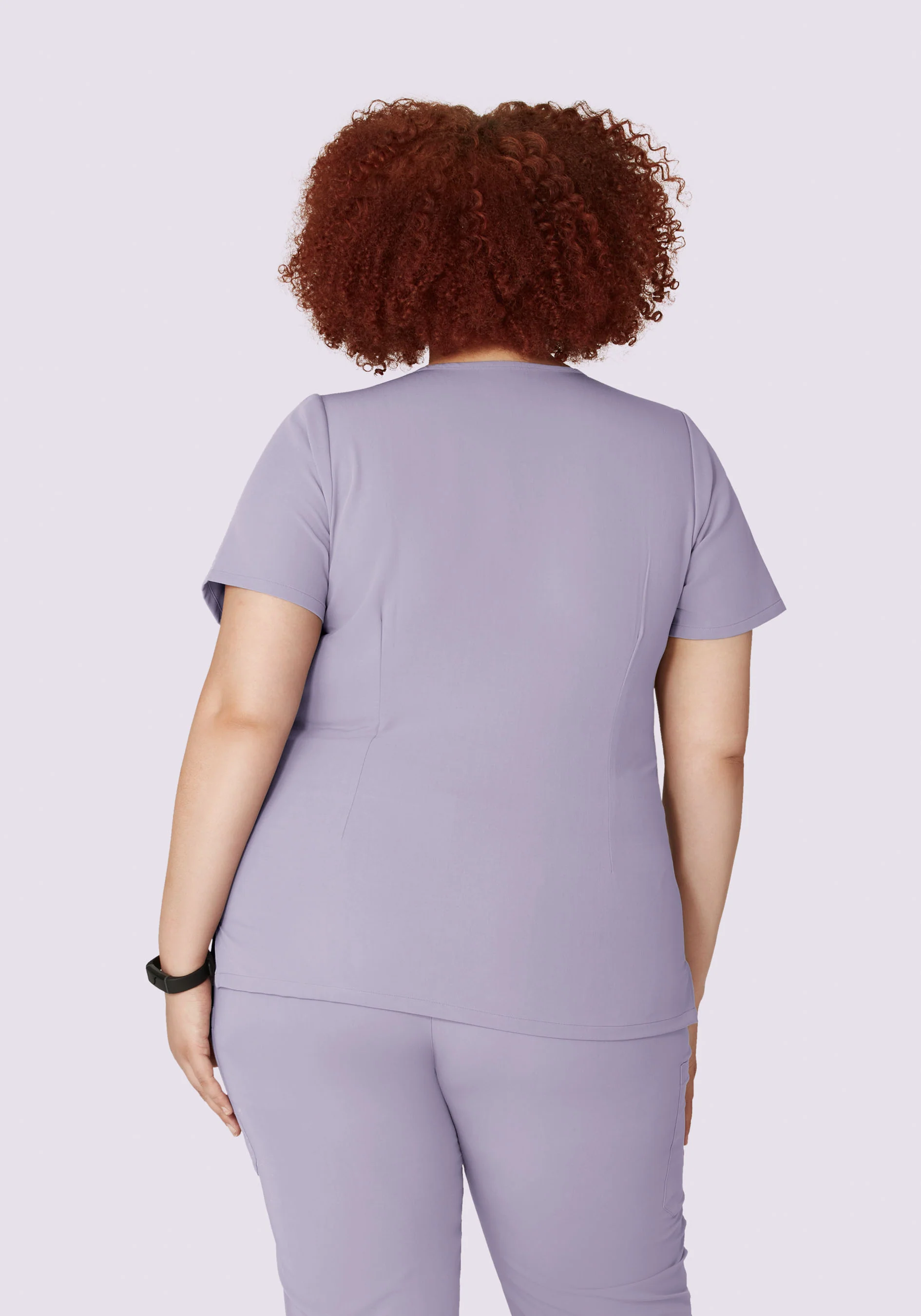 5 Pocket Notch Neck Top Ube - Image 8
