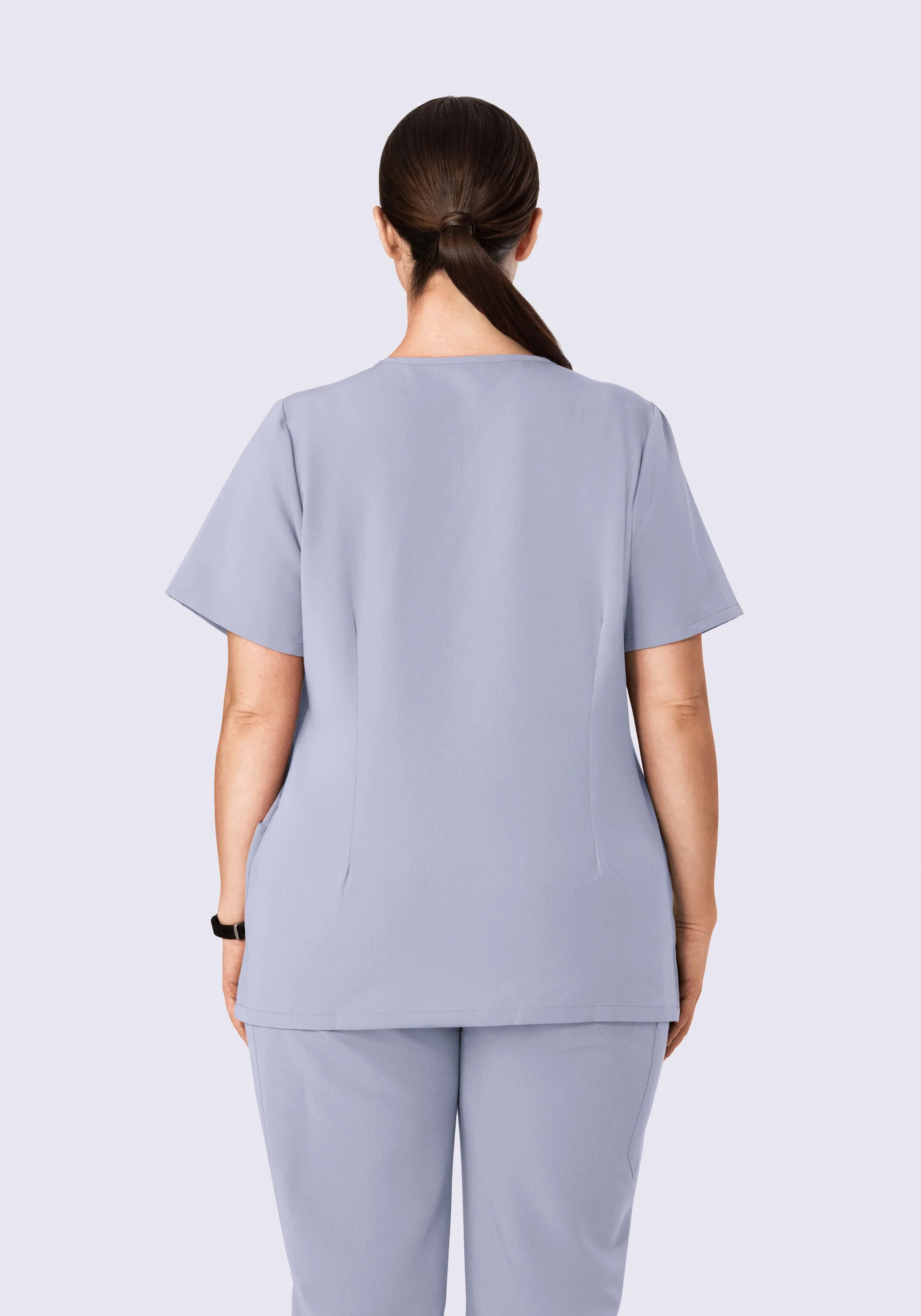 5 Pocket Notch Neck Top Wisteria - Image 8