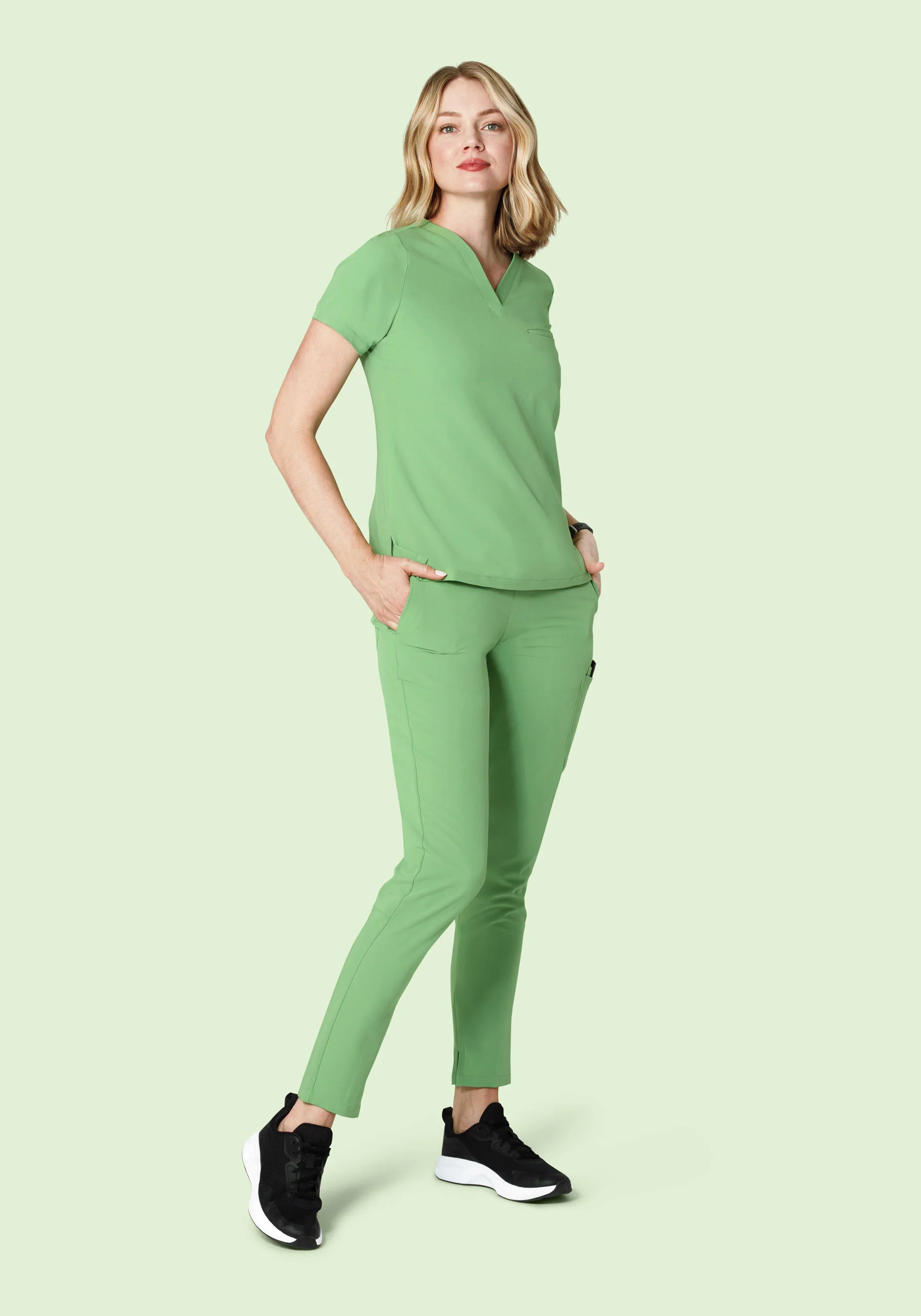 6 Pocket Slim Pants Aloe - Image 3