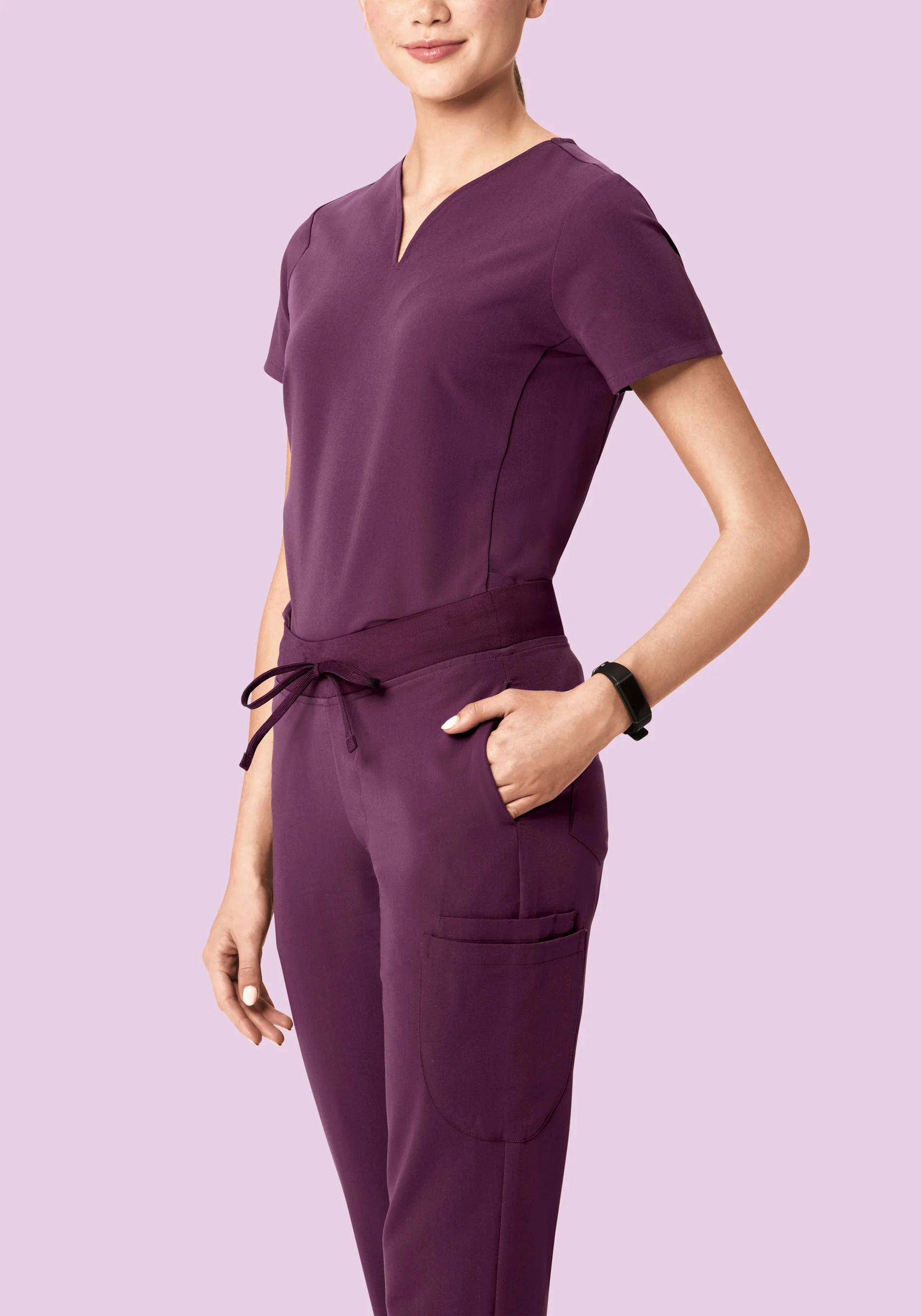 6 Pocket Slim Pants Bordeaux - Image 3