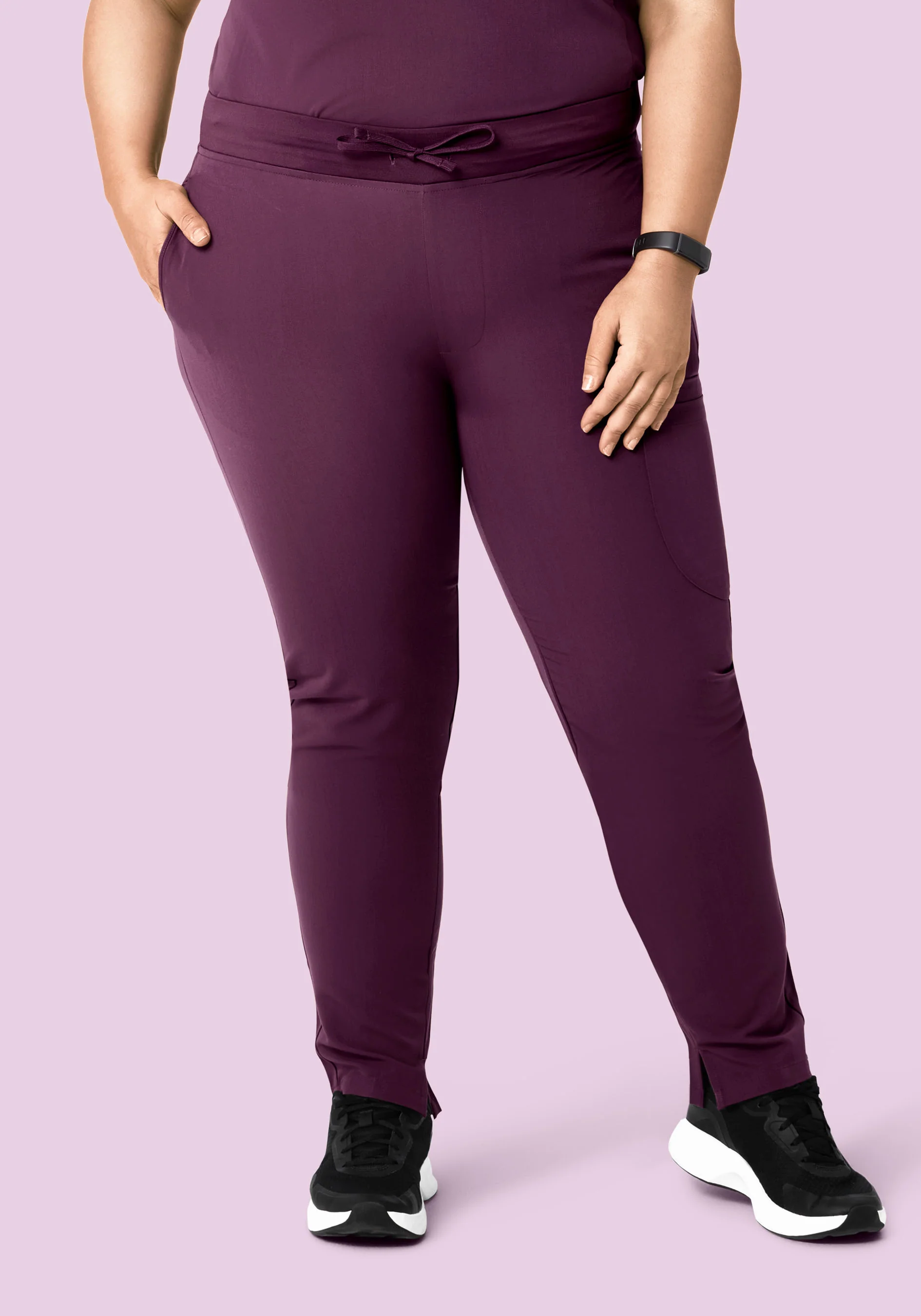 6 Pocket Slim Pants Bordeaux - Image 5