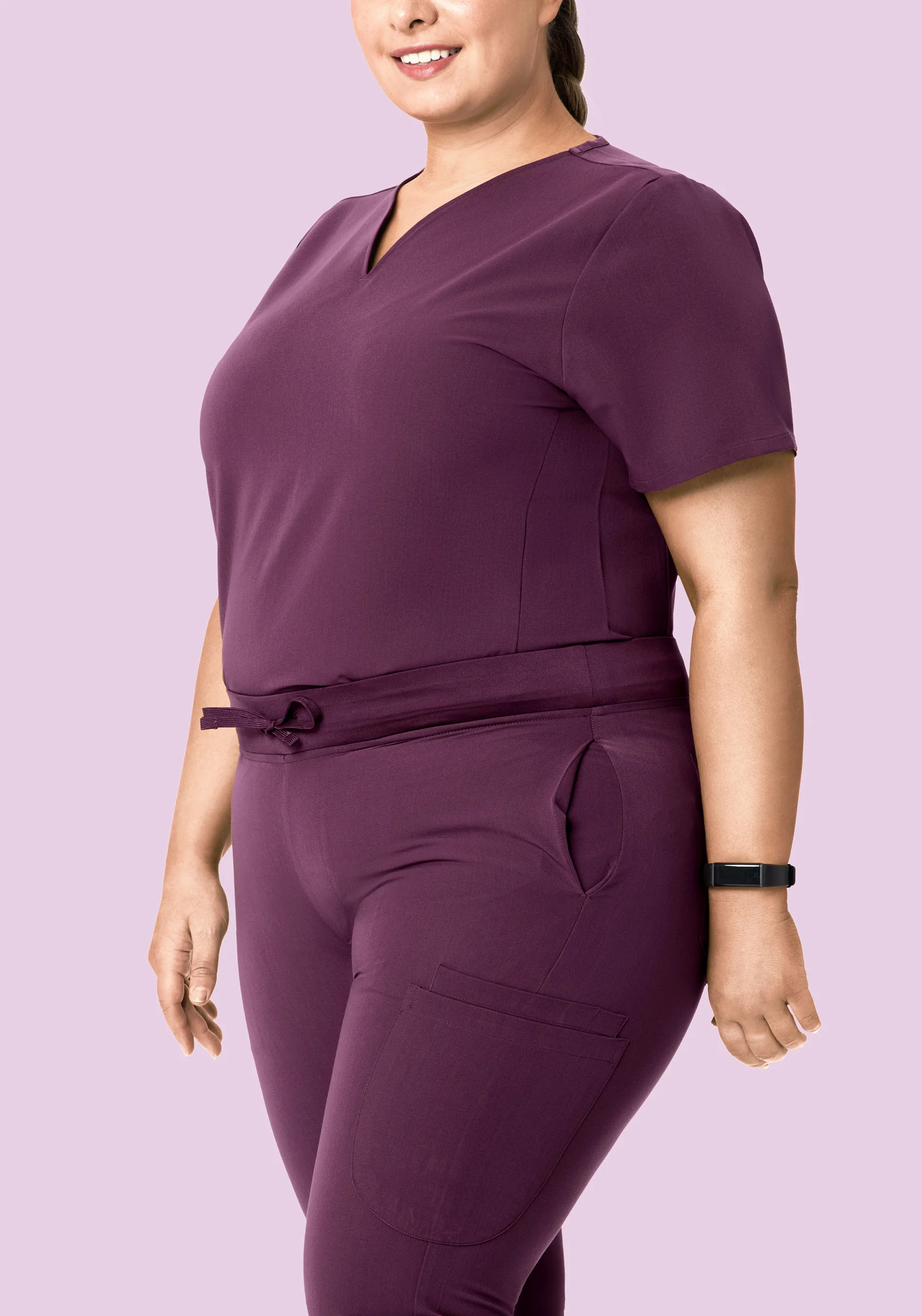 6 Pocket Slim Pants Bordeaux - Image 7