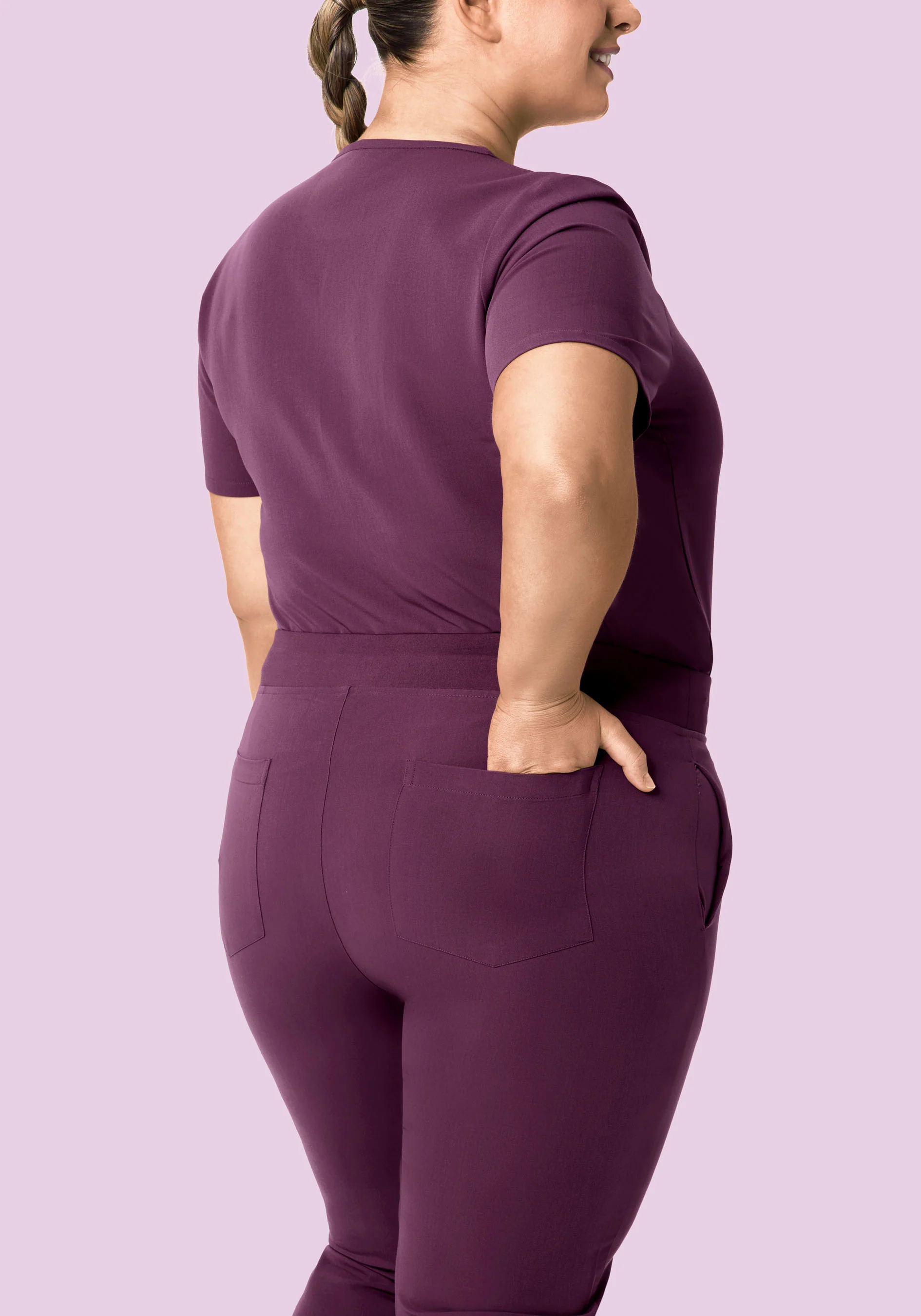 6 Pocket Slim Pants Bordeaux - Image 8