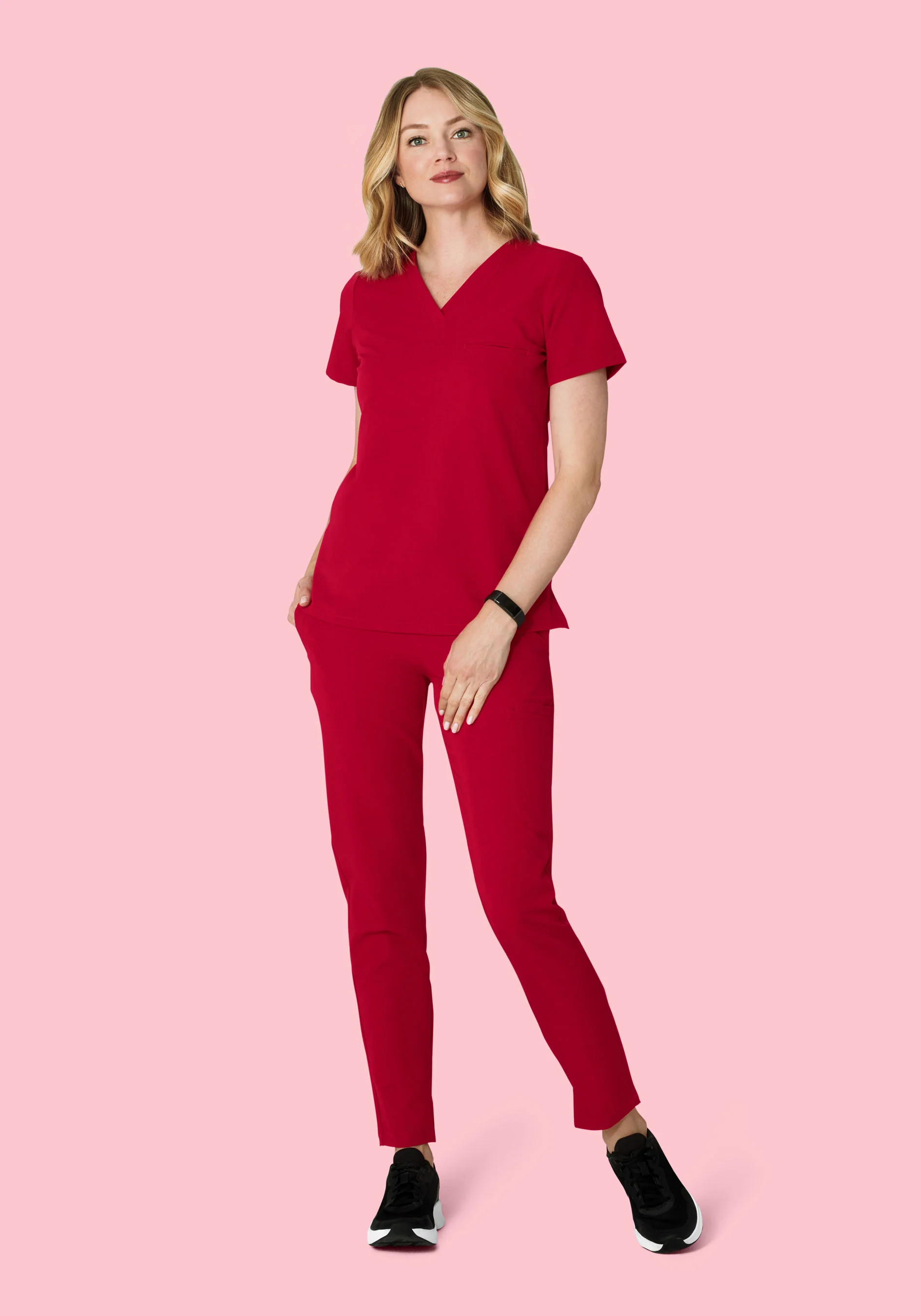 6 Pocket Slim Pants Crimson - Image 4
