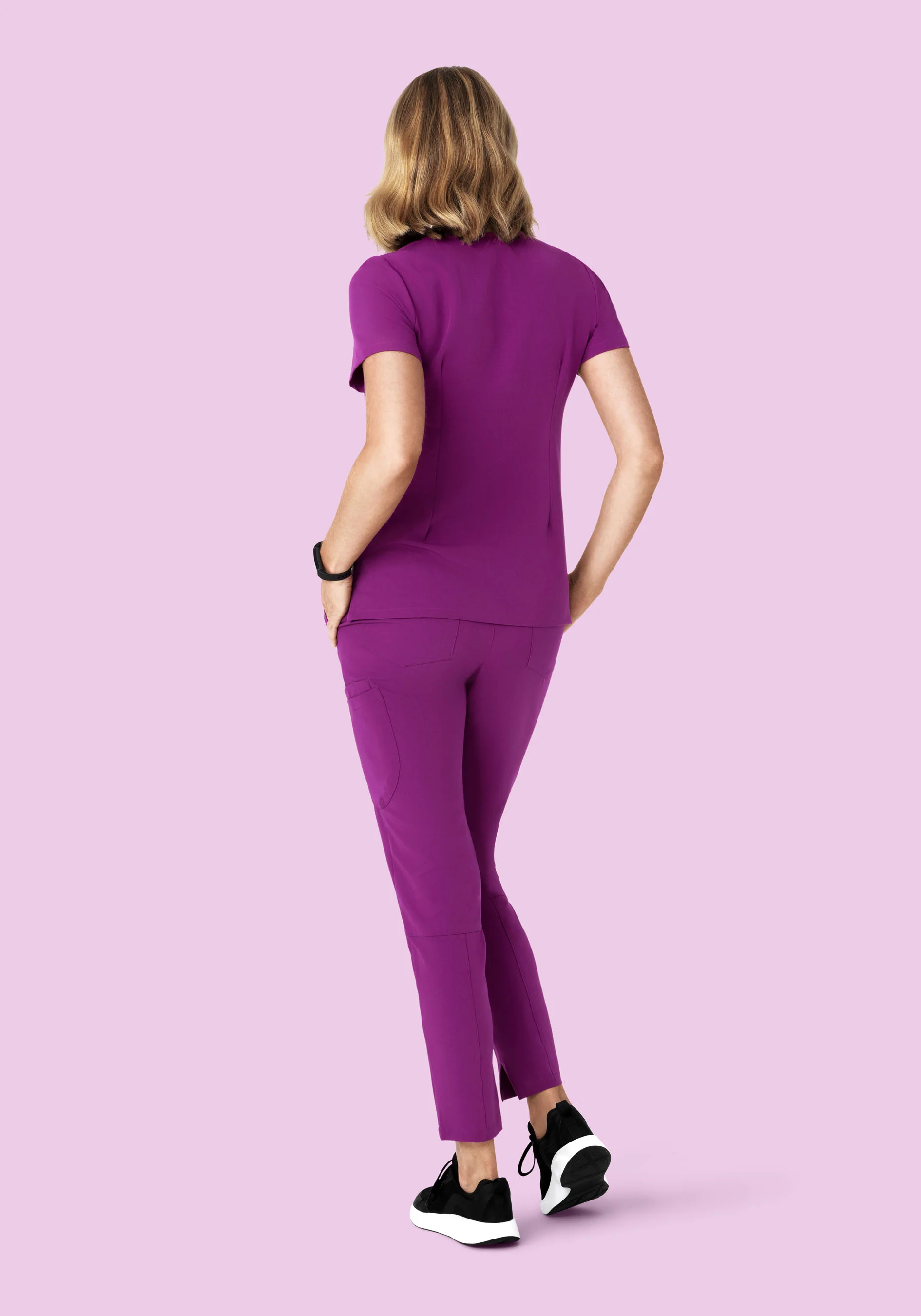 6 Pocket Slim Pants Dark Orchid - Image 3