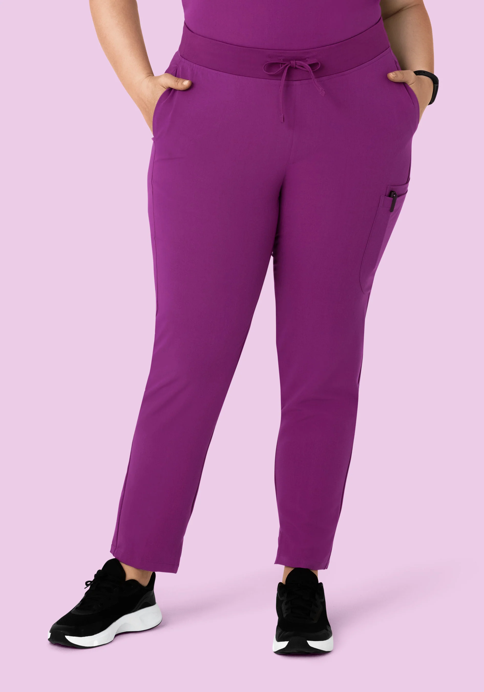 6 Pocket Slim Pants Dark Orchid - Image 4