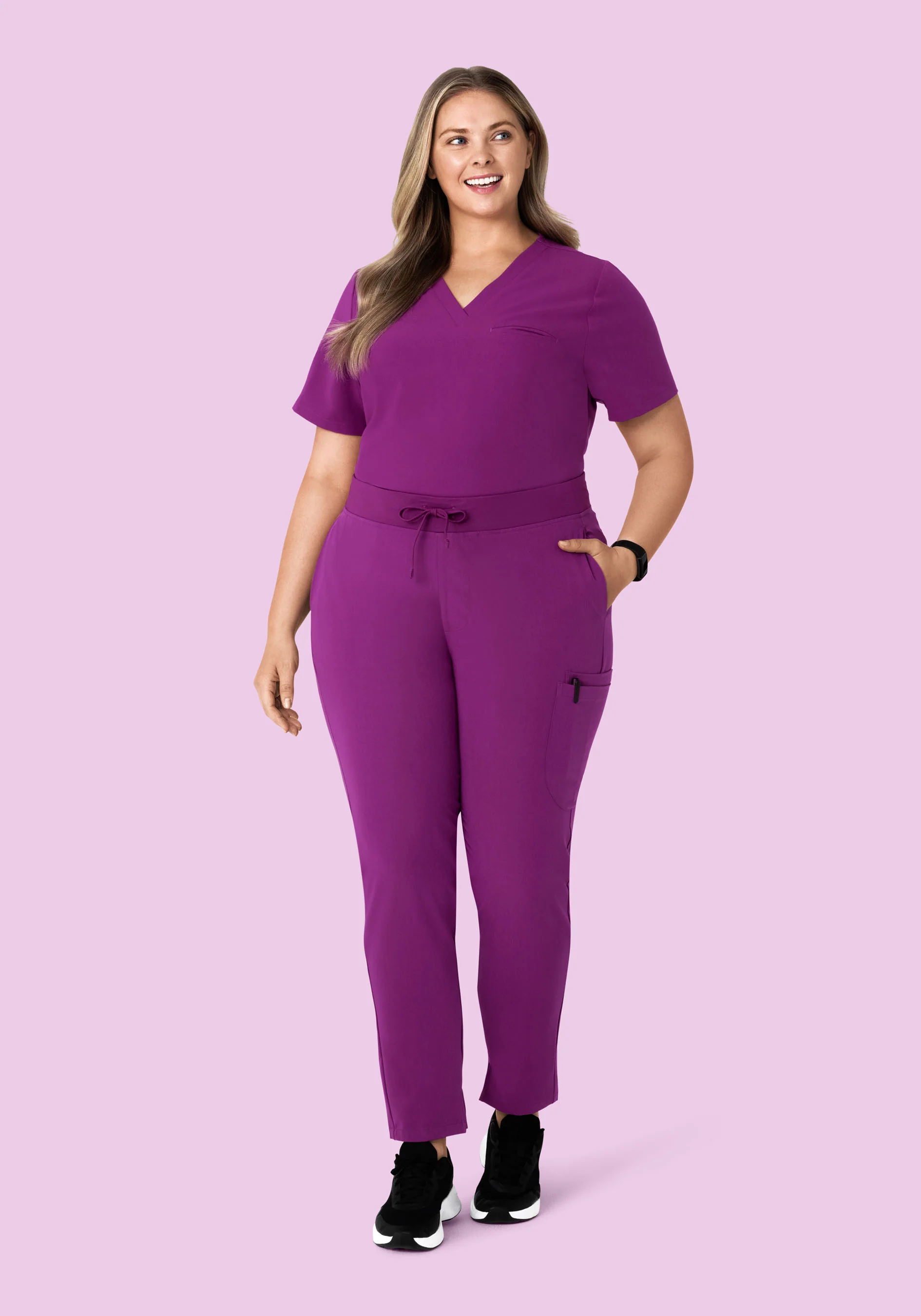 6 Pocket Slim Pants Dark Orchid - Image 5