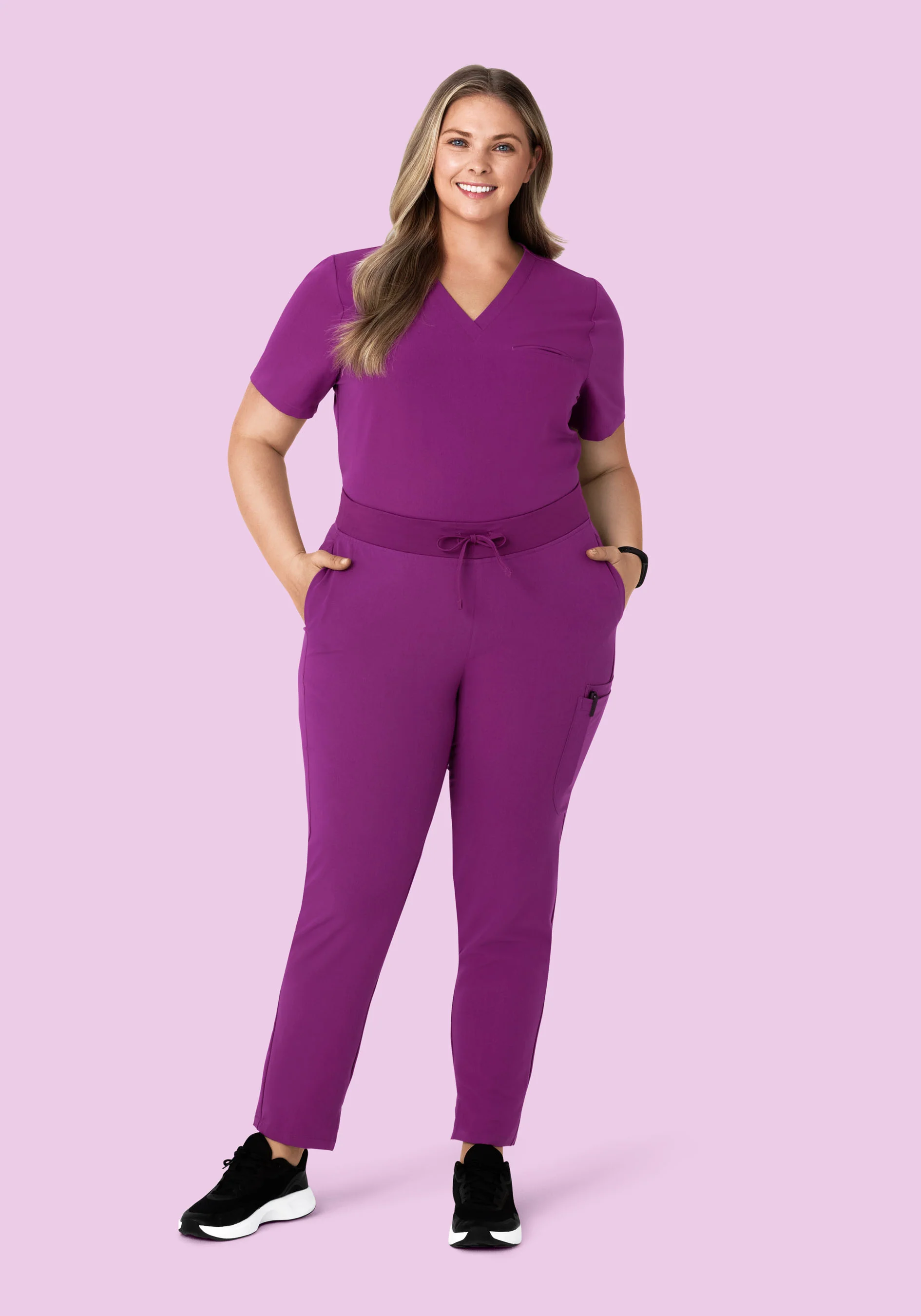 6 Pocket Slim Pants Dark Orchid - Image 6
