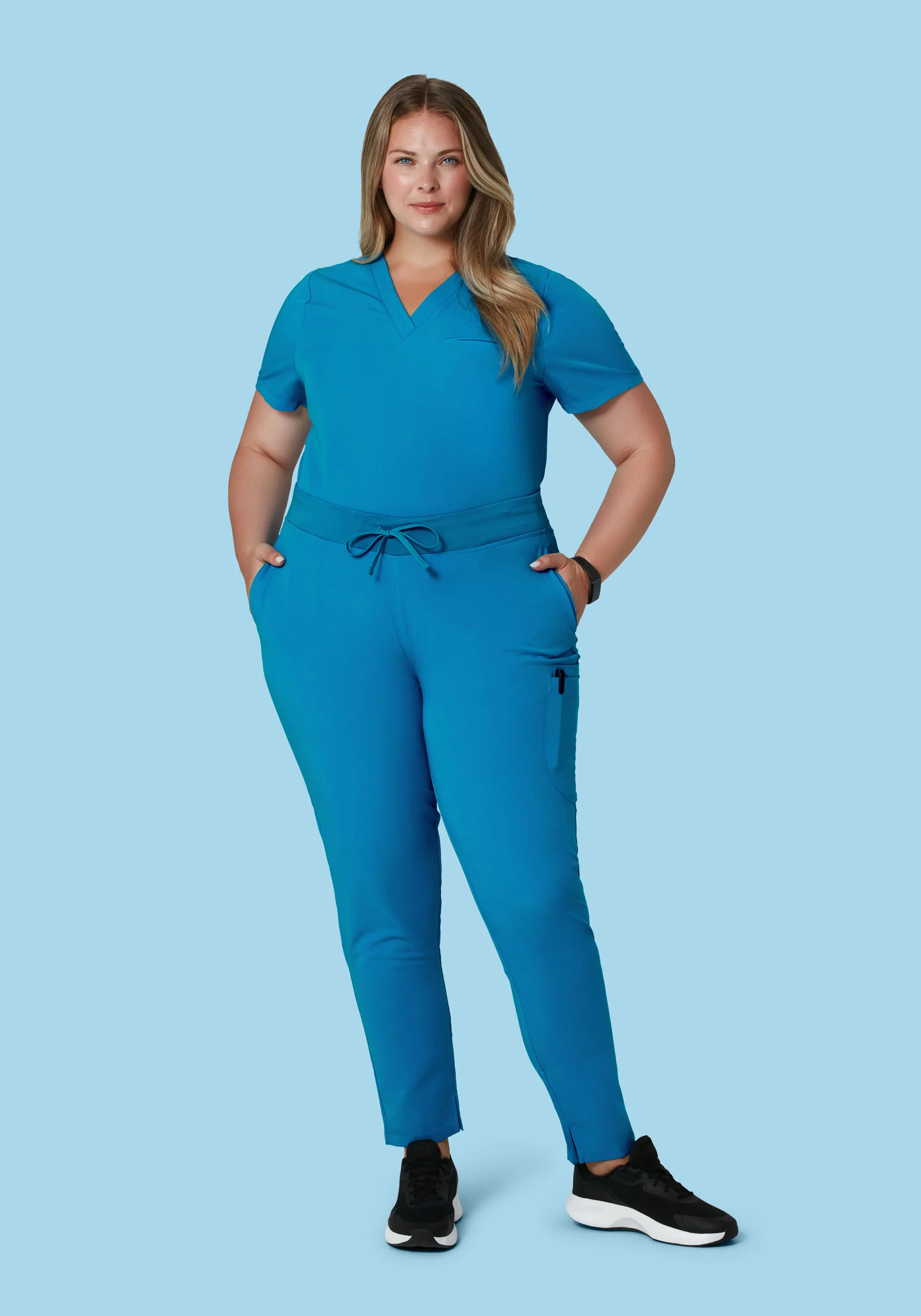 6 Pocket Slim Pants Electric Blue - Image 5