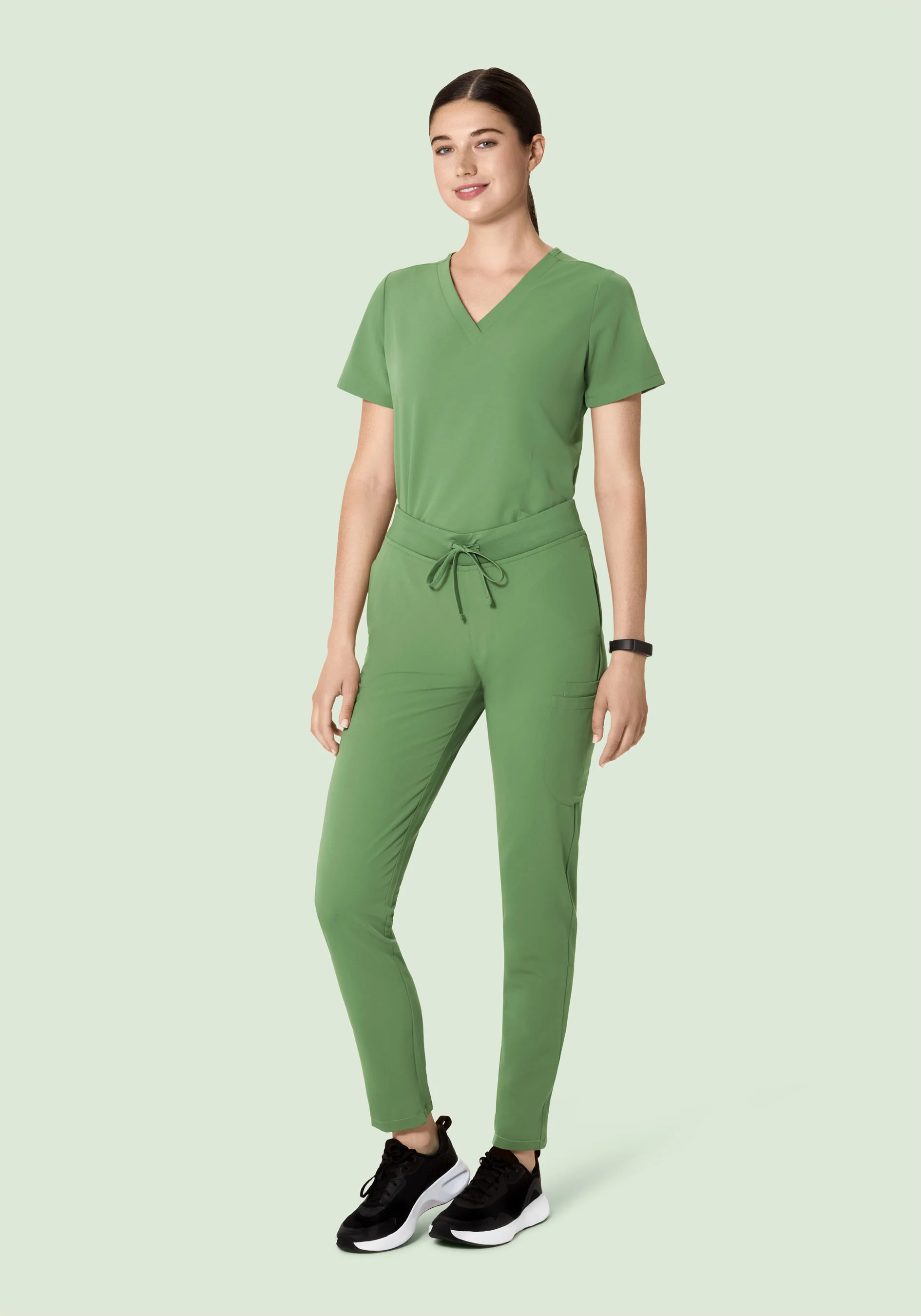 6 Pocket Slim Pants Hazel Green - Image 2
