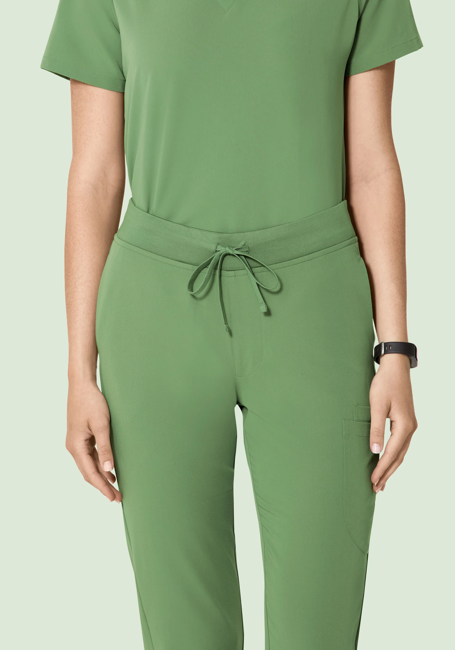 6 Pocket Slim Pants Hazel Green - Image 3