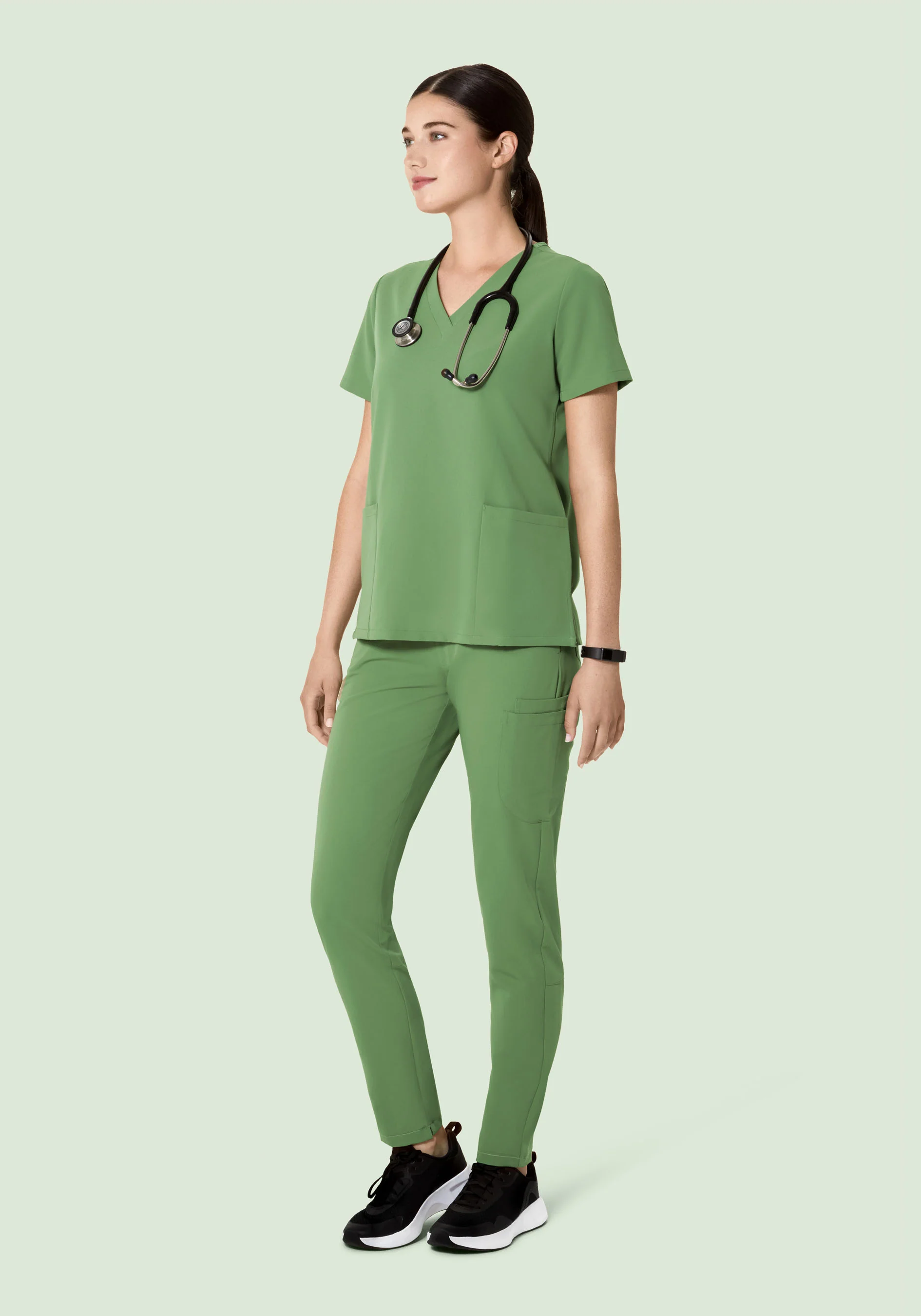 6 Pocket Slim Pants Hazel Green - Image 4